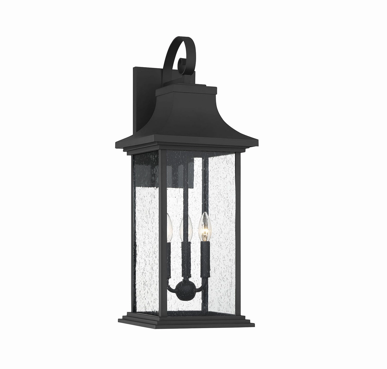 Hancock Three Light Outdoor Wall Sconce Matte BlackOutdoor wall sconces with motion sensor