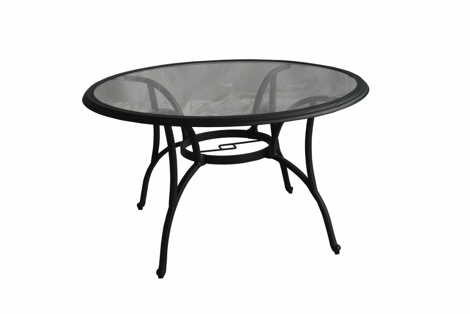 Hanlan 48" Round Outdoor Dining Table - Charcoal/Glassoutdoor patio furniture set