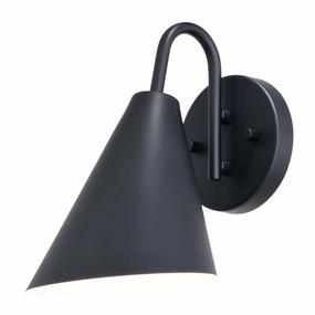 Hanson One Light Outdoor Wall Mount Matte Black and WhiteOutdoor wall sconces with motion sensor