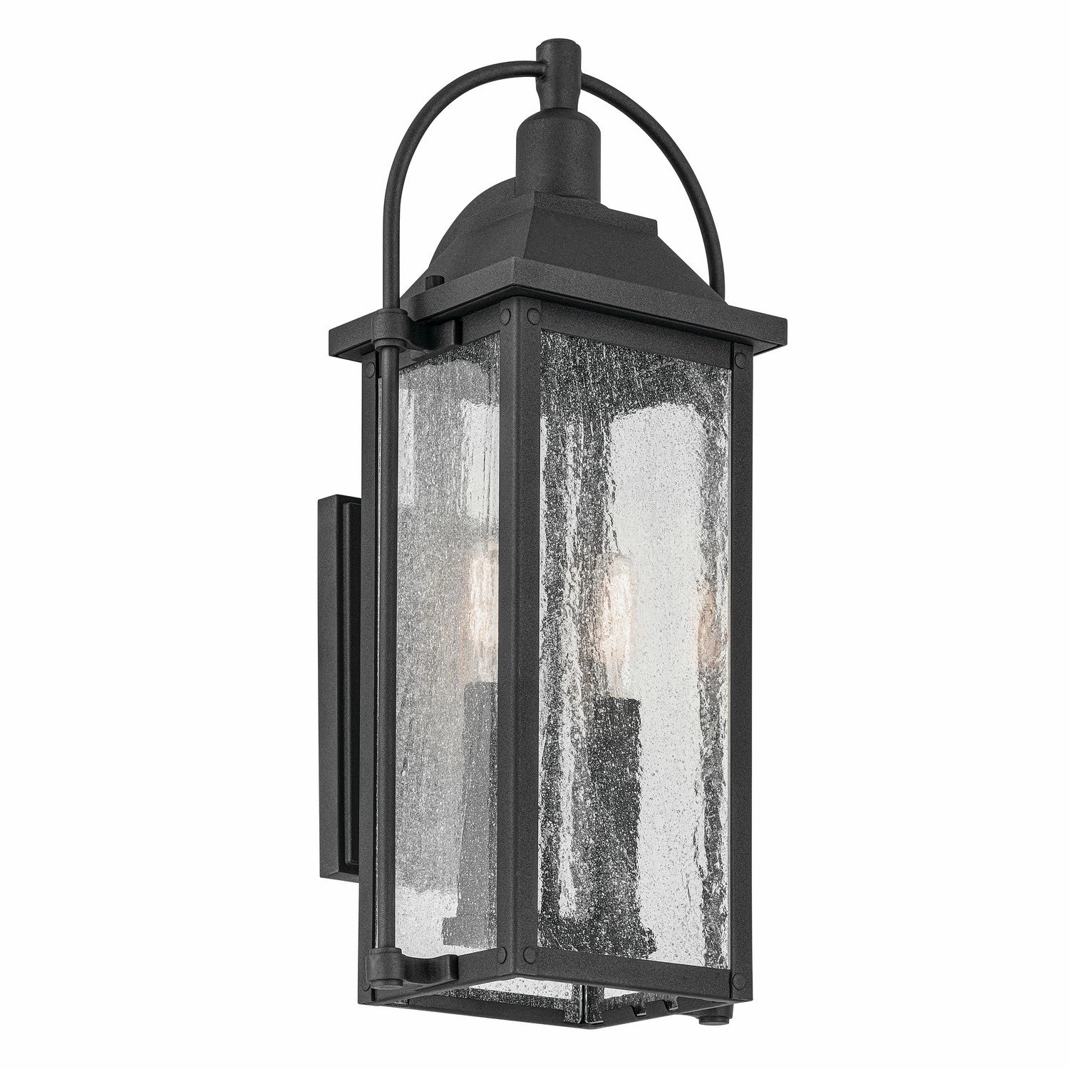 Harbor Row Two Light Outdoor Wall Mount Textured BlackOutdoor wall sconces with motion sensor