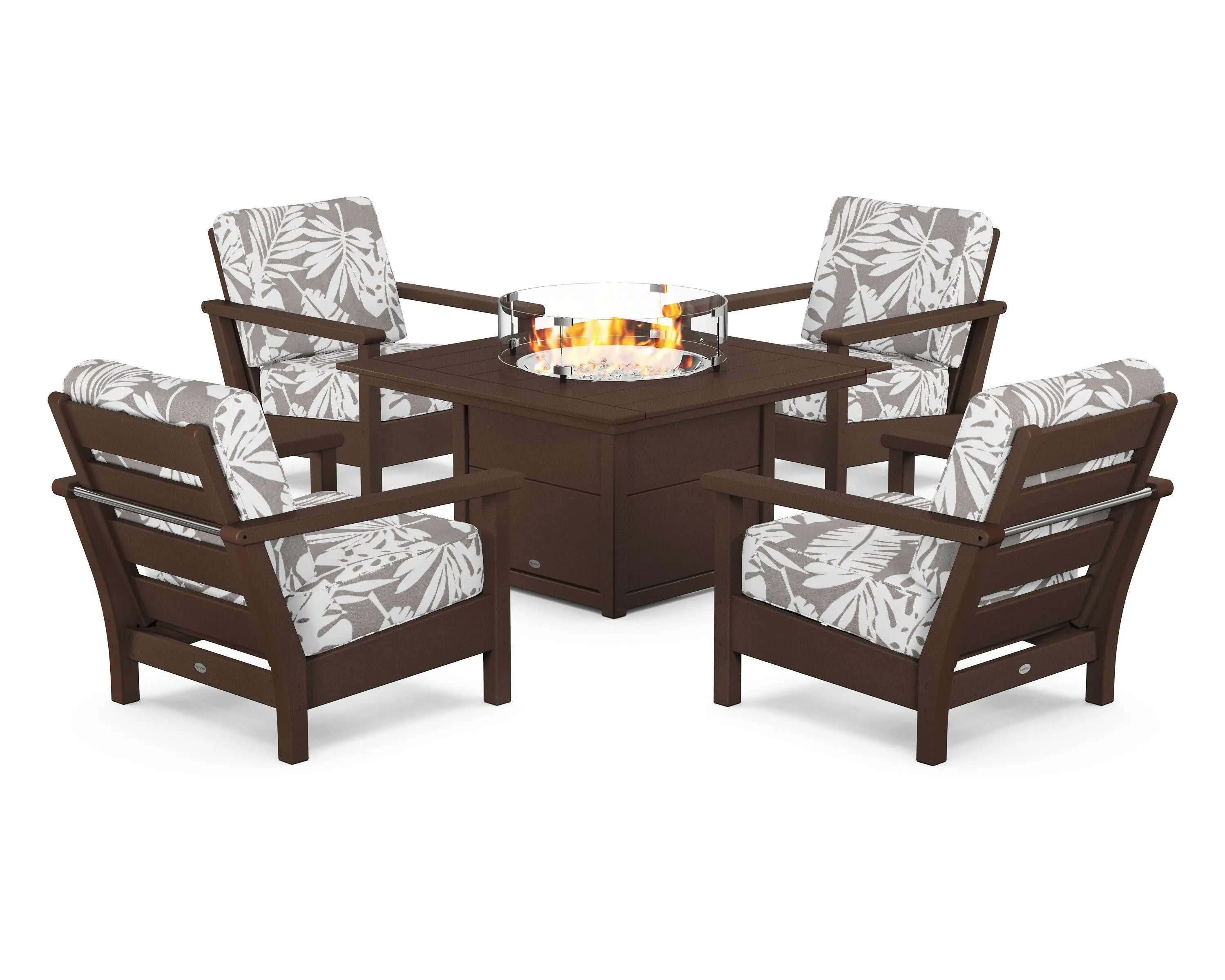 Harbour 5-Piece Conversation Set with Fire Pit Table