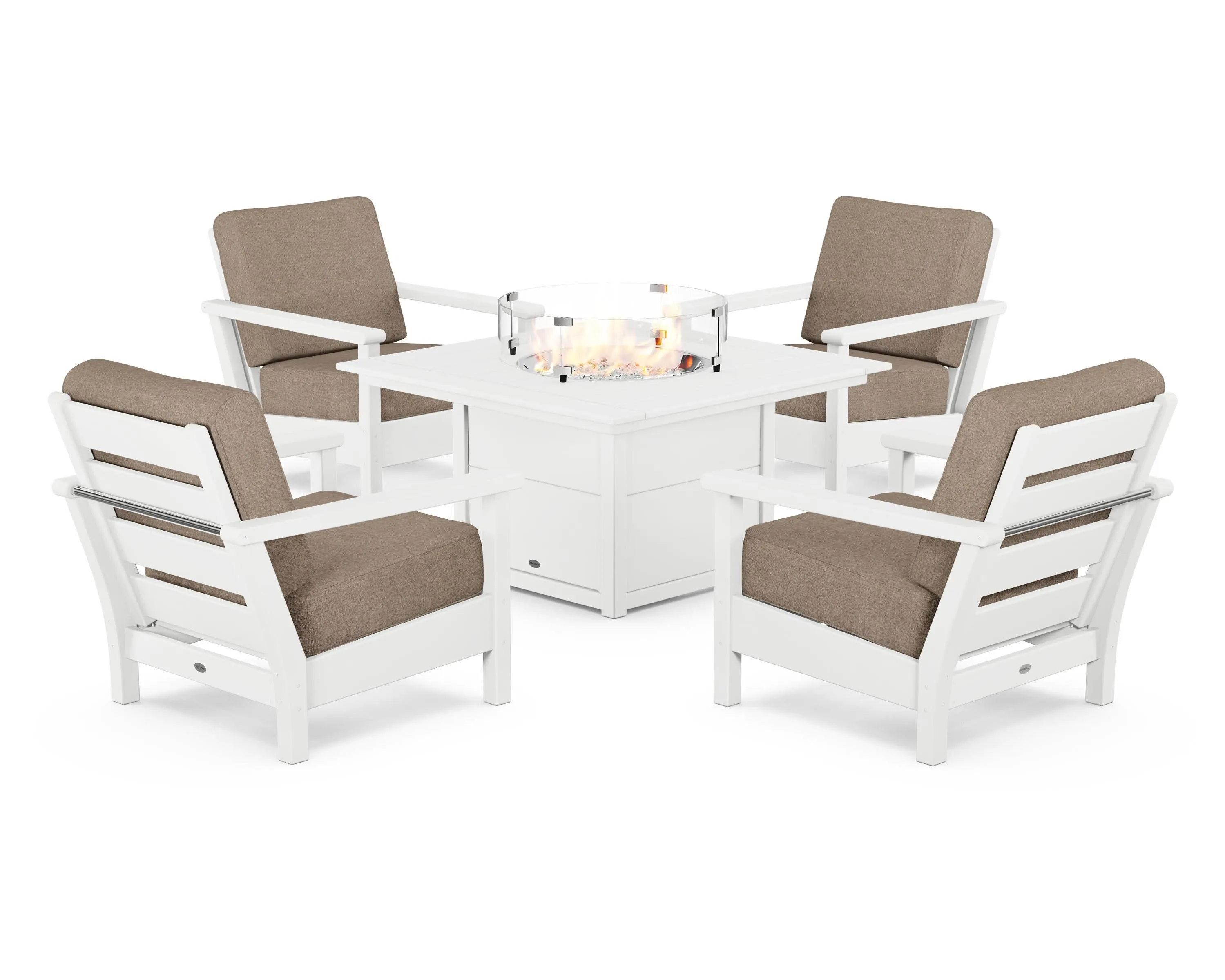 Harbour 5-Piece Conversation Set with Fire Pit Table