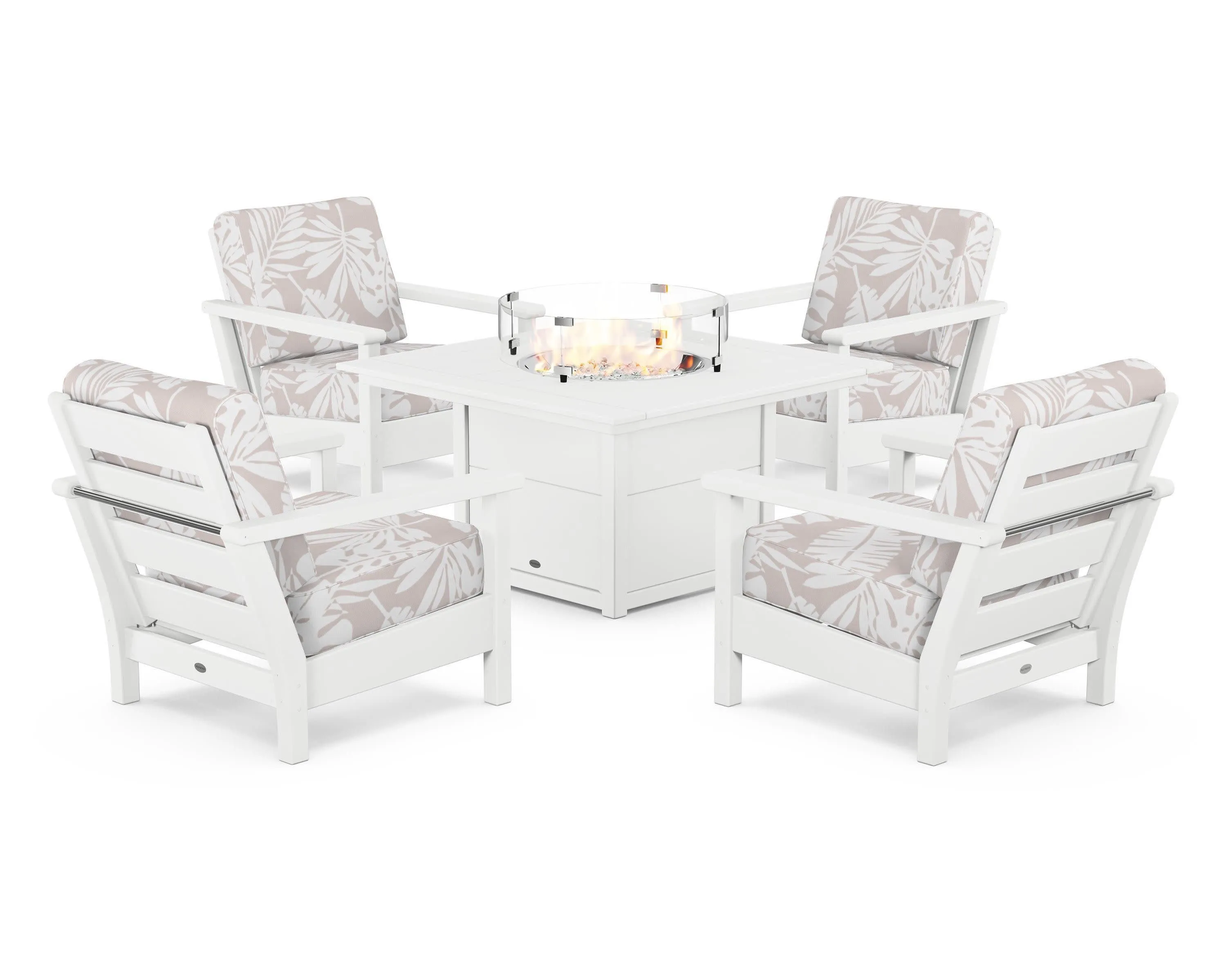 Harbour 5-Piece Conversation Set with Fire Pit Table