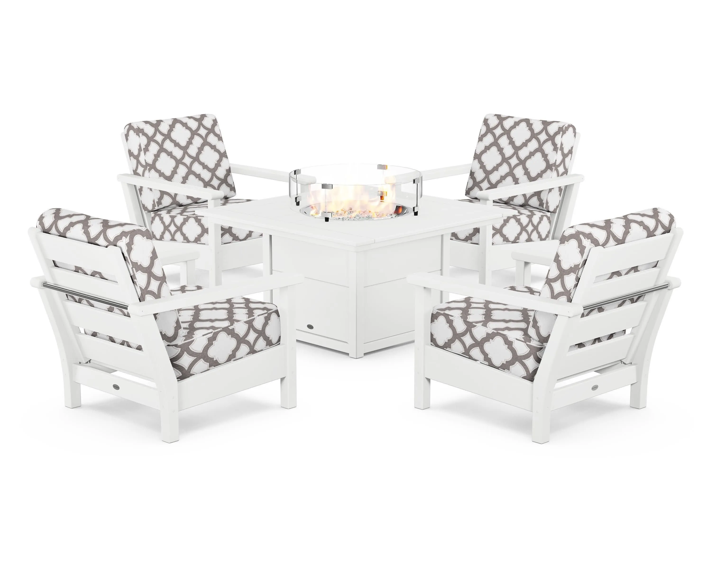 Harbour 5-Piece Conversation Set with Fire Pit Table