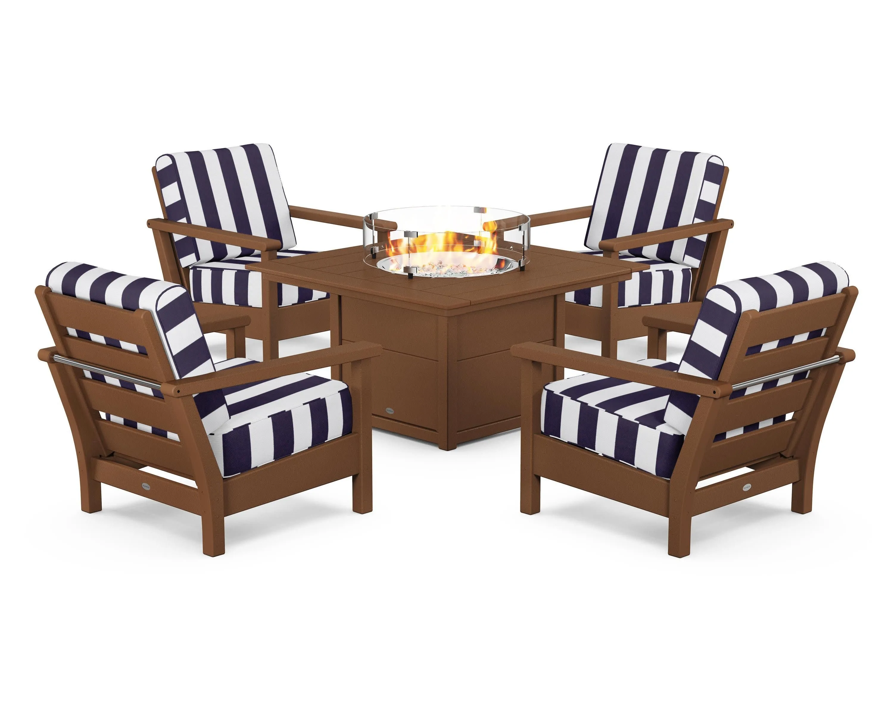Harbour 5-Piece Conversation Set with Fire Pit Table