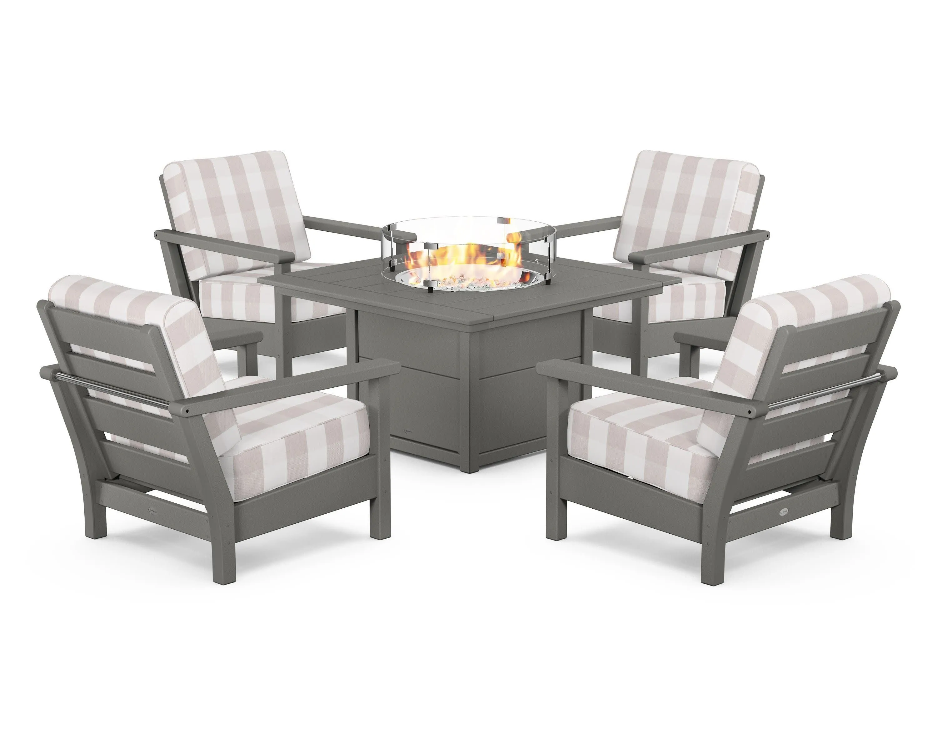 Harbour 5-Piece Conversation Set with Fire Pit Table