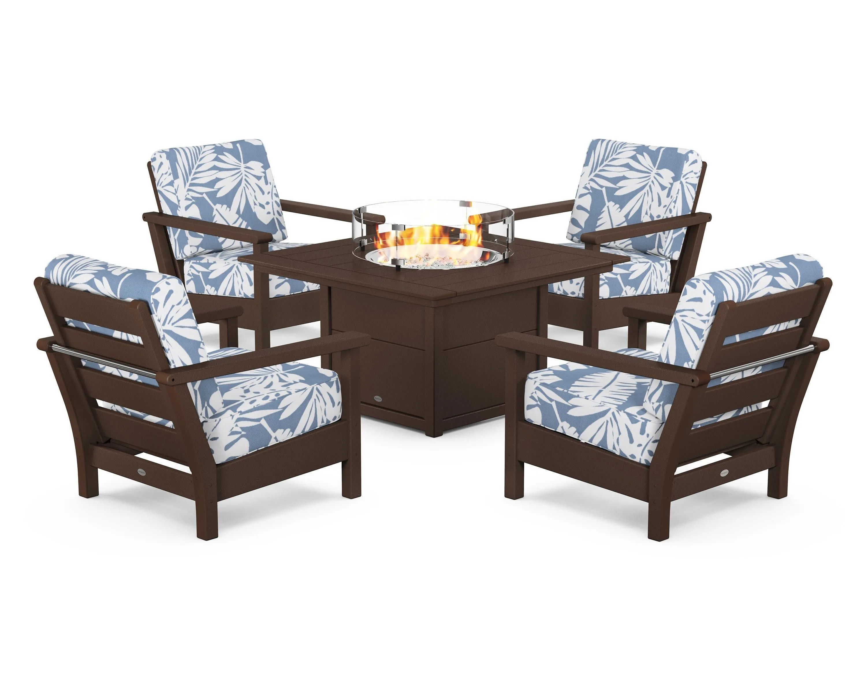 Harbour 5-Piece Conversation Set with Fire Pit Table