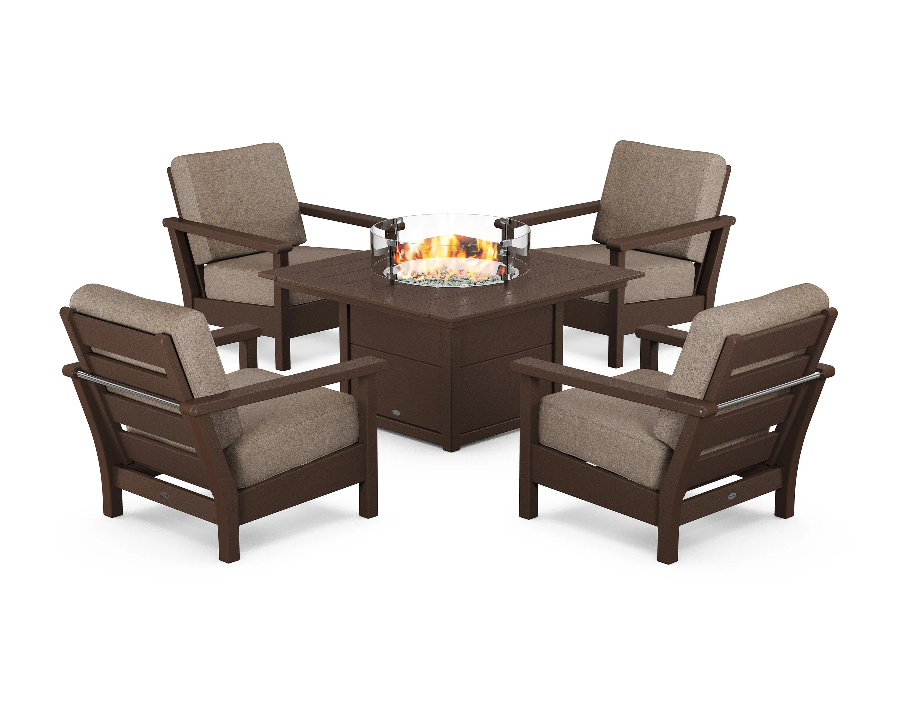 Harbour 5-Piece Conversation Set with Fire Pit Table