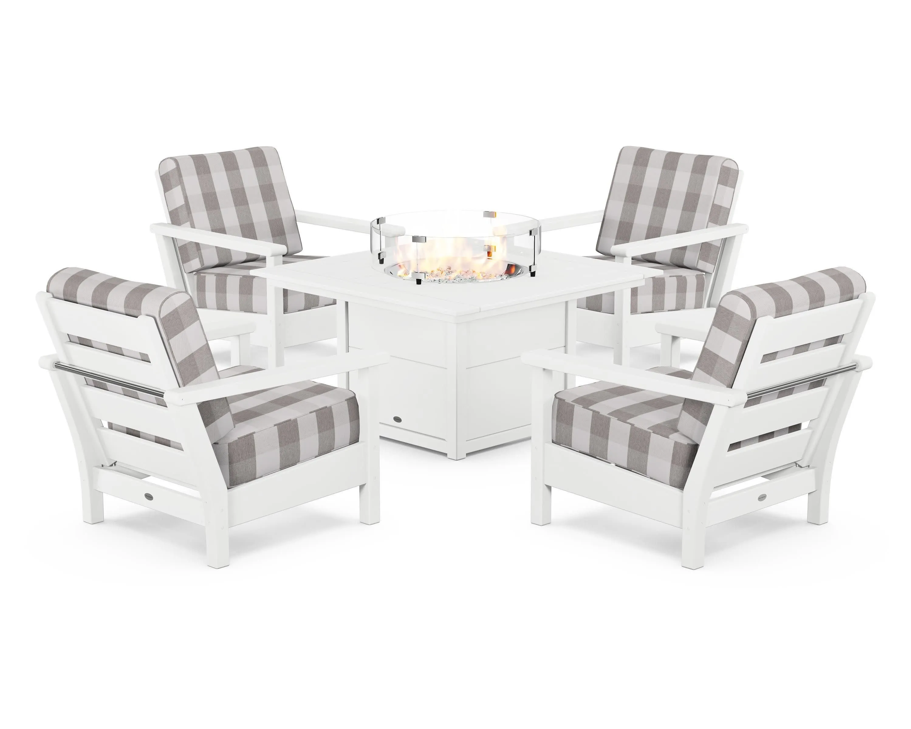 Harbour 5-Piece Conversation Set with Fire Pit Table