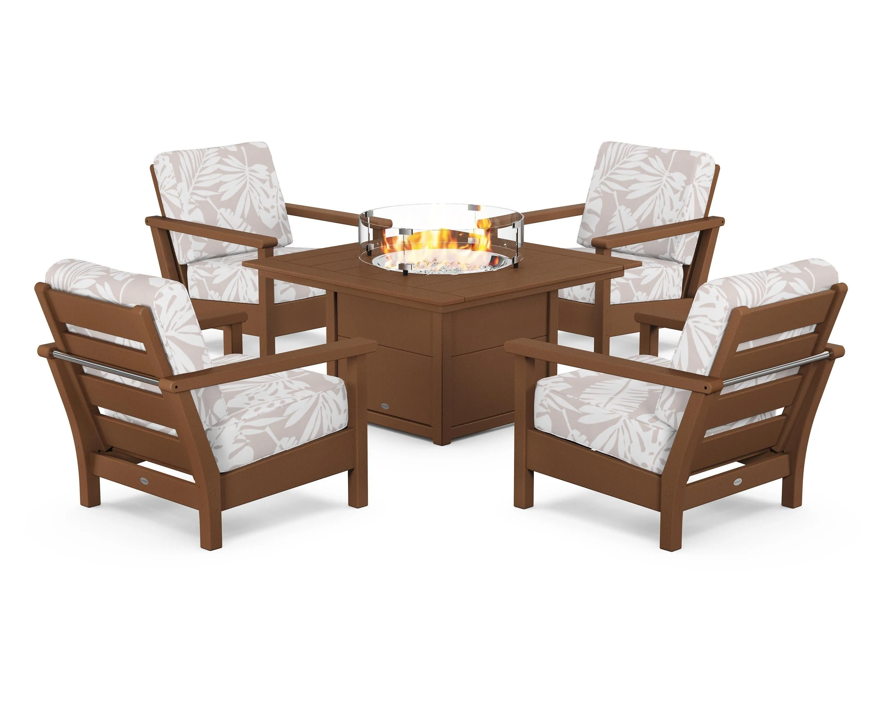 Harbour 5-Piece Conversation Set with Fire Pit Table