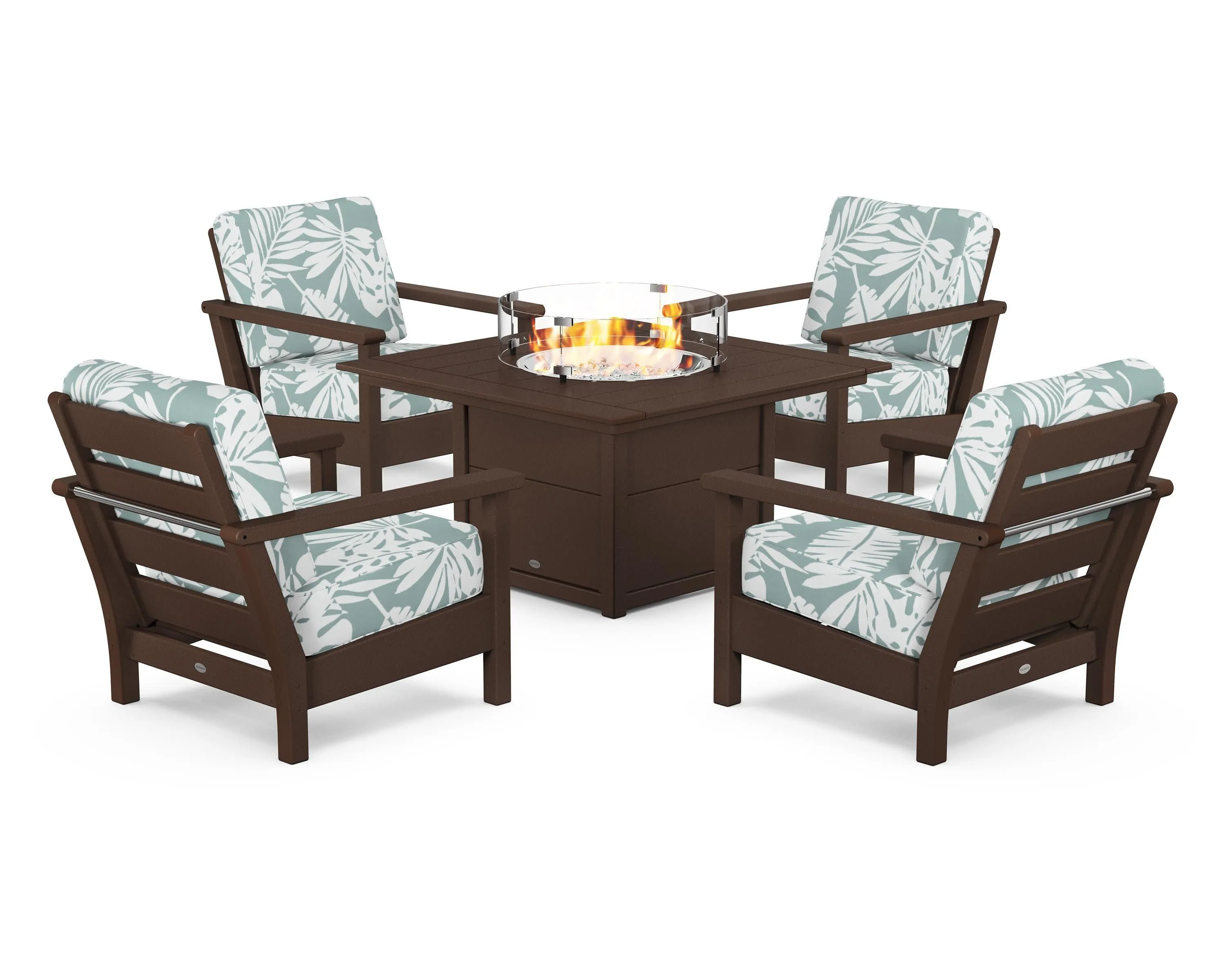 Harbour 5-Piece Conversation Set with Fire Pit Table