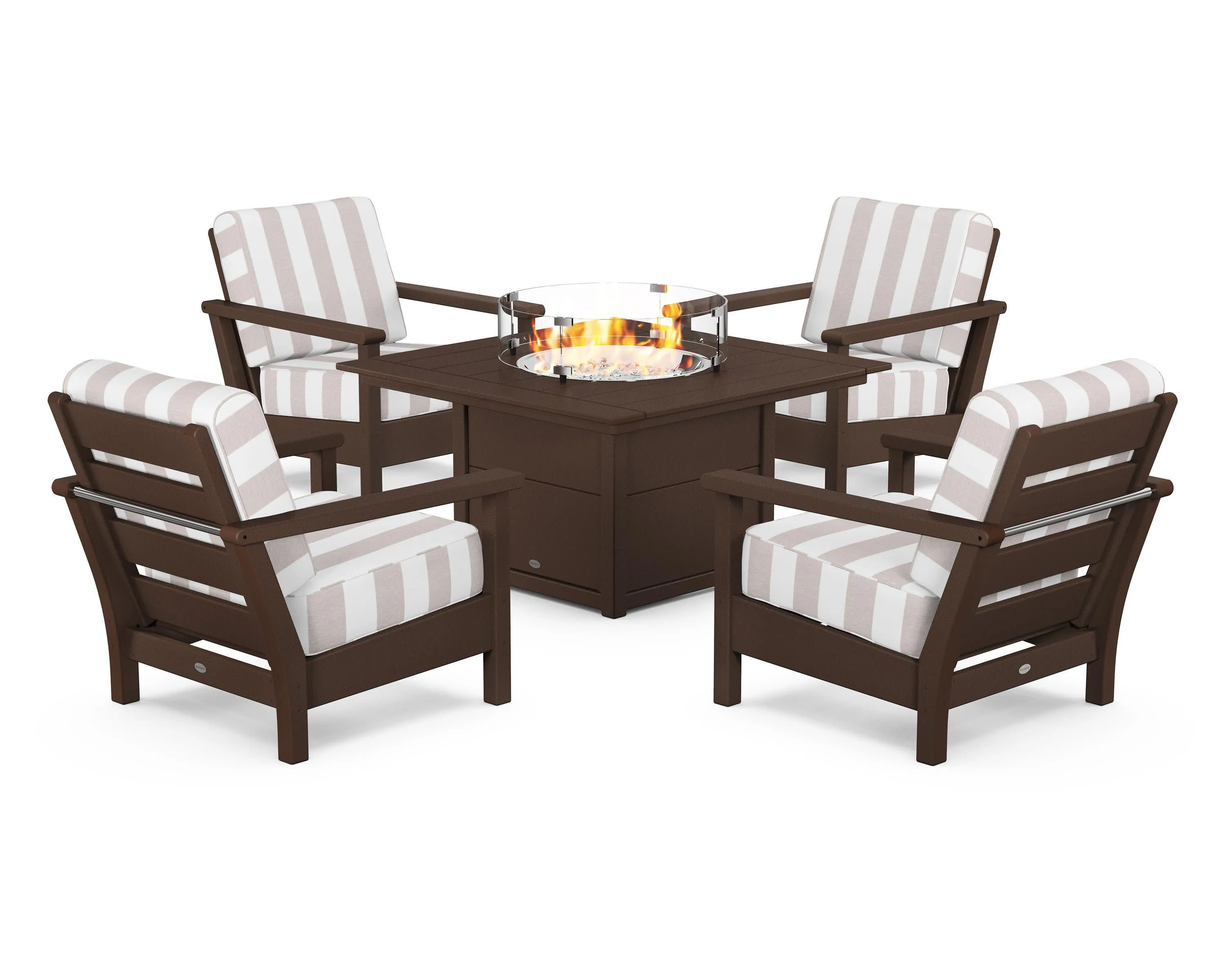 Harbour 5-Piece Conversation Set with Fire Pit Table