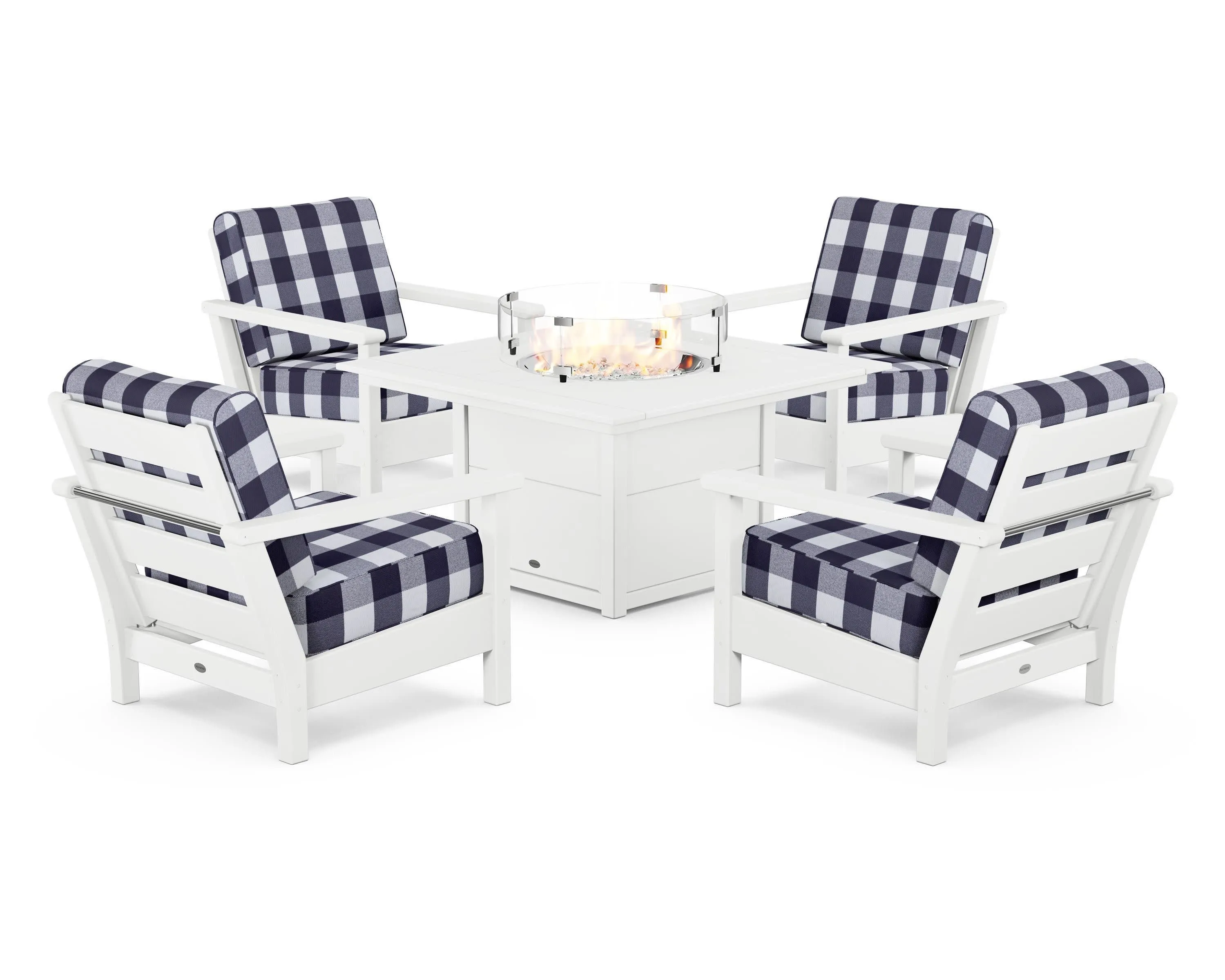 Harbour 5-Piece Conversation Set with Fire Pit Table