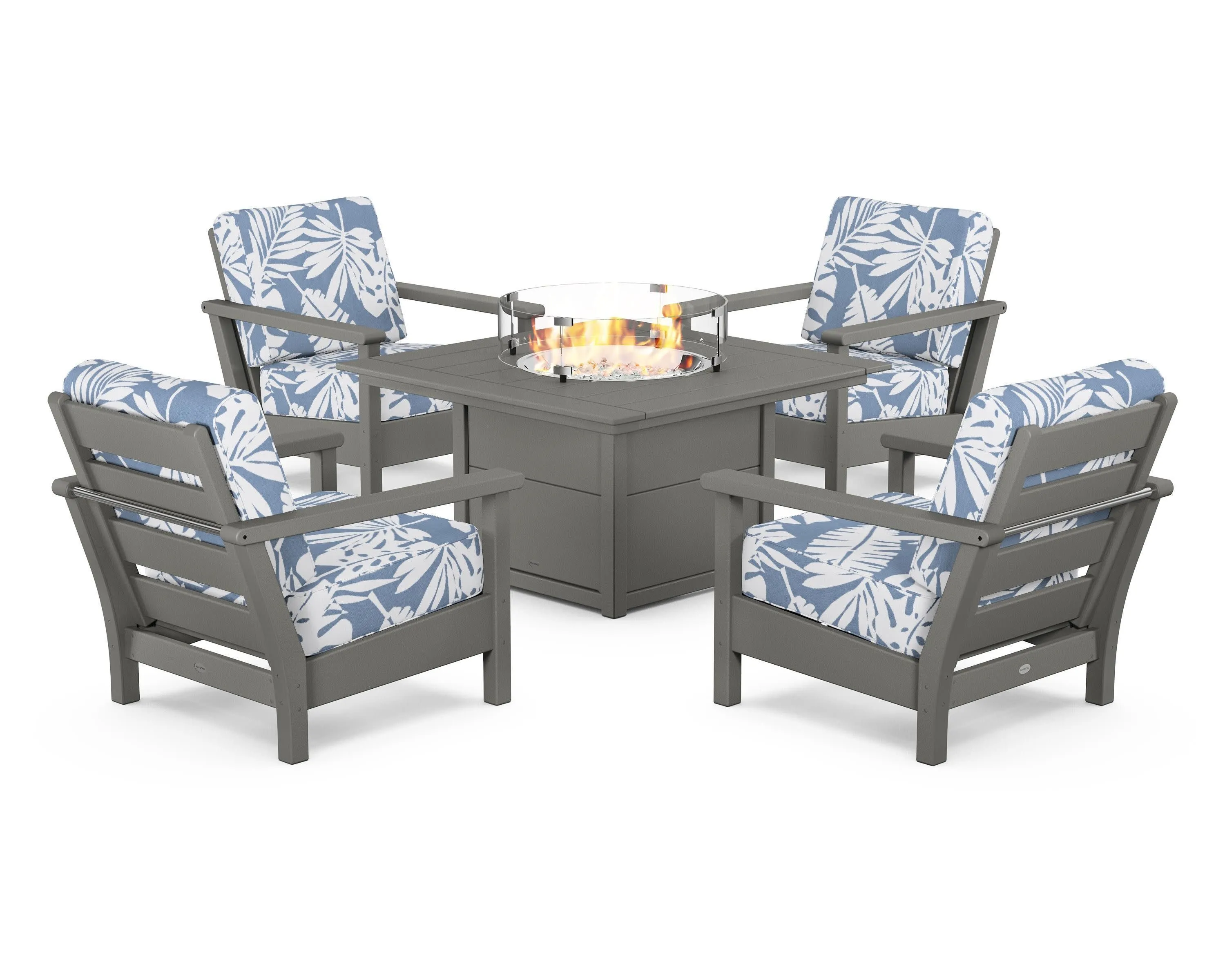 Harbour 5-Piece Conversation Set with Fire Pit Table