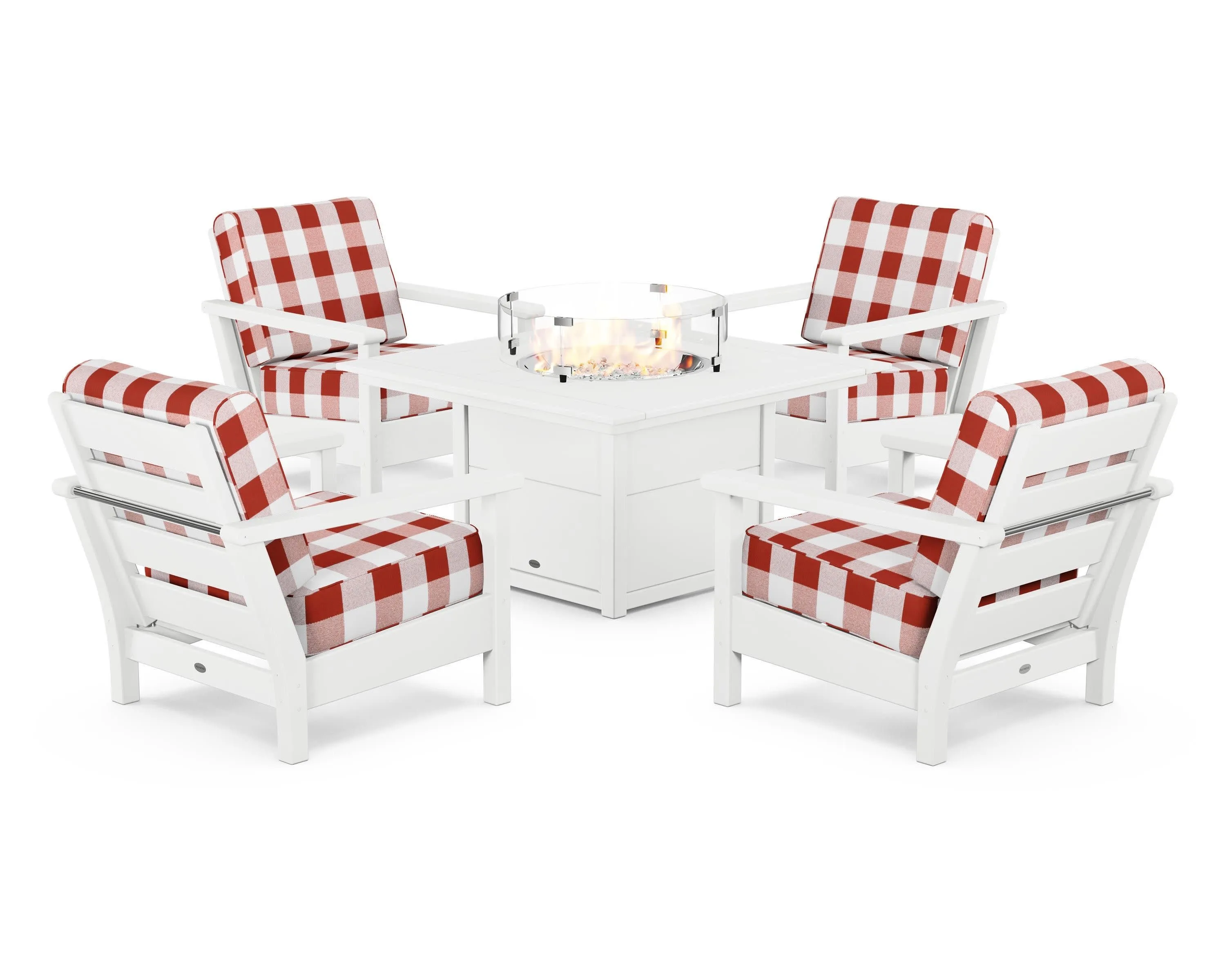 Harbour 5-Piece Conversation Set with Fire Pit Table
