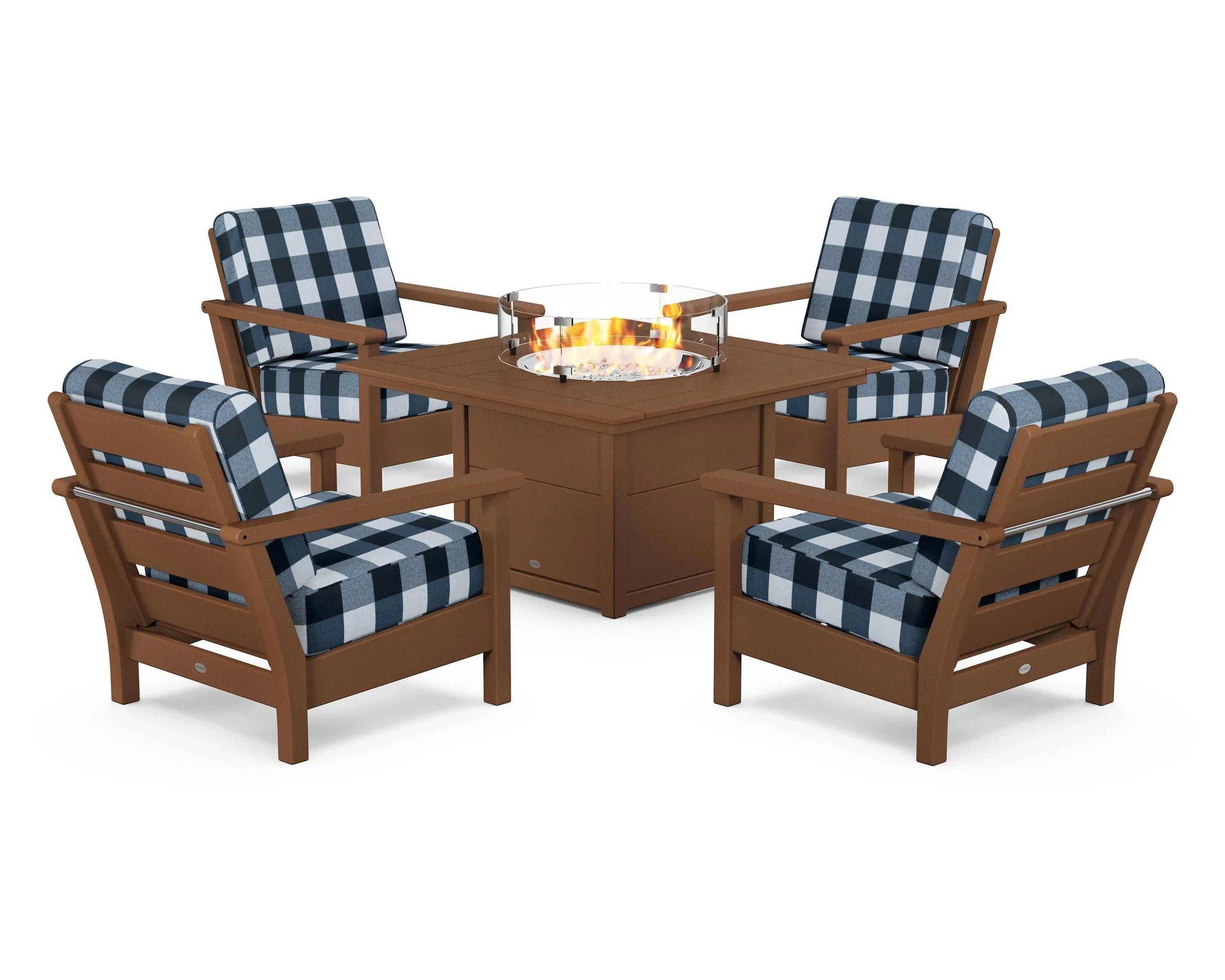 Harbour 5-Piece Conversation Set with Fire Pit Table
