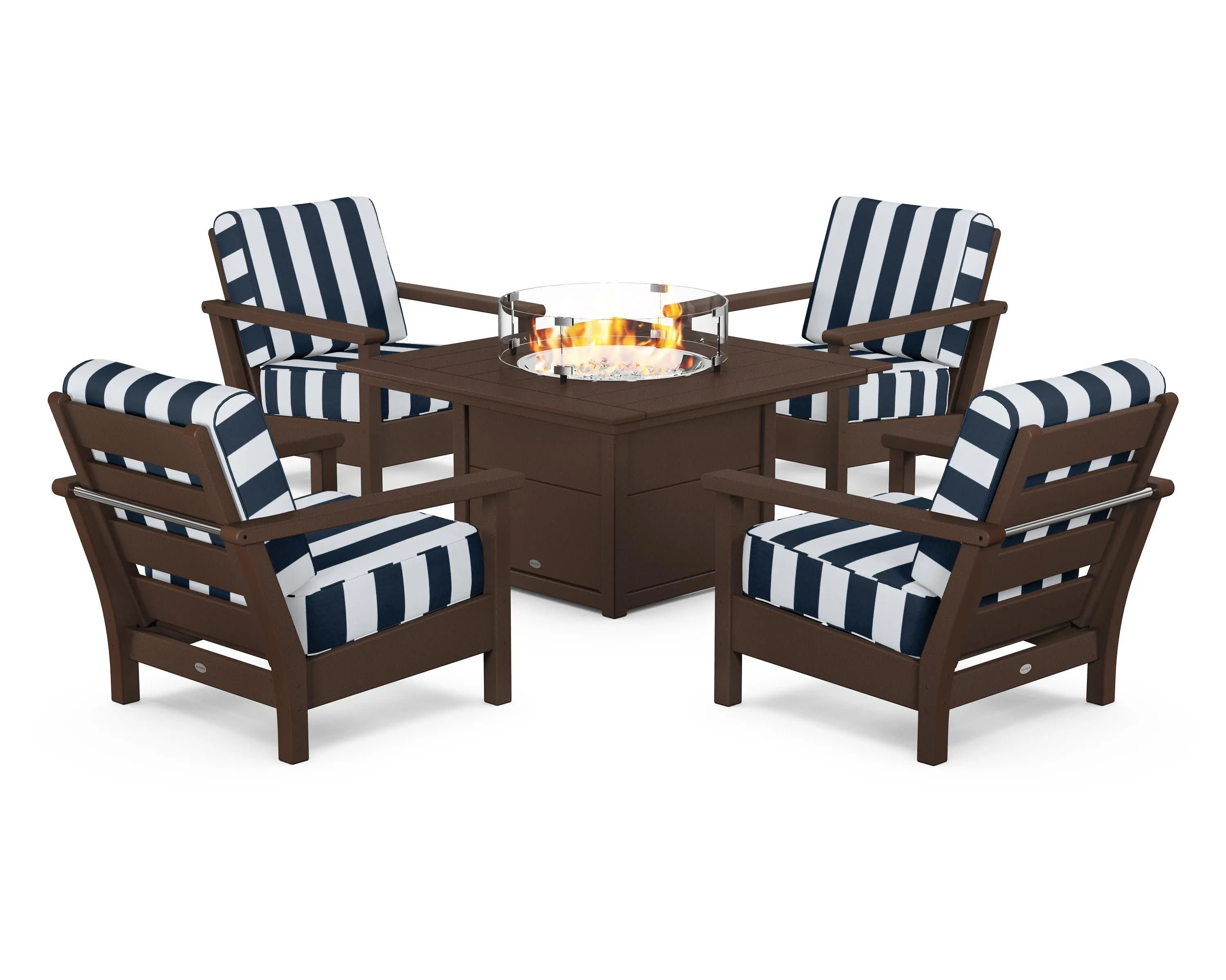 Harbour 5-Piece Conversation Set with Fire Pit Table