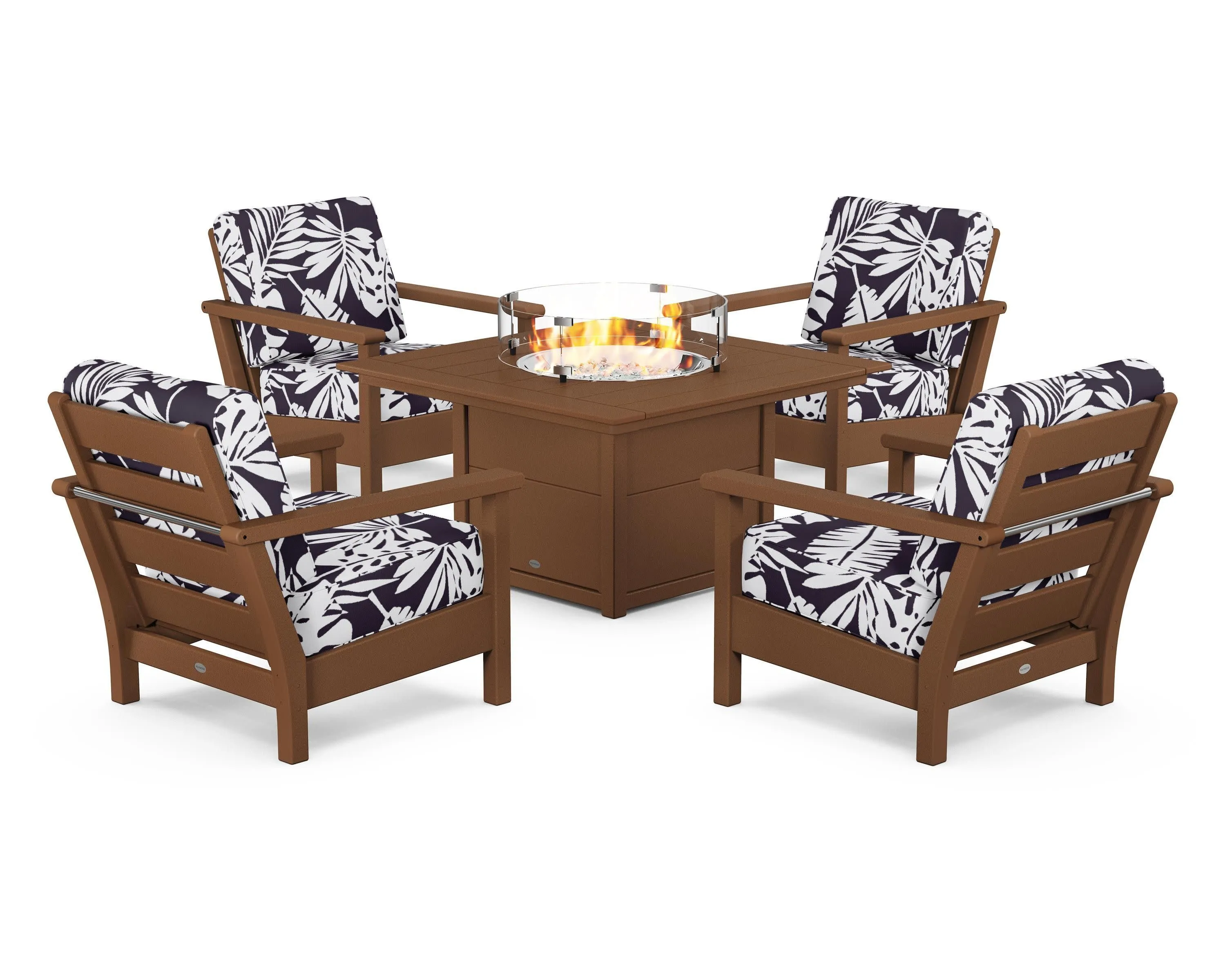 Harbour 5-Piece Conversation Set with Fire Pit Table