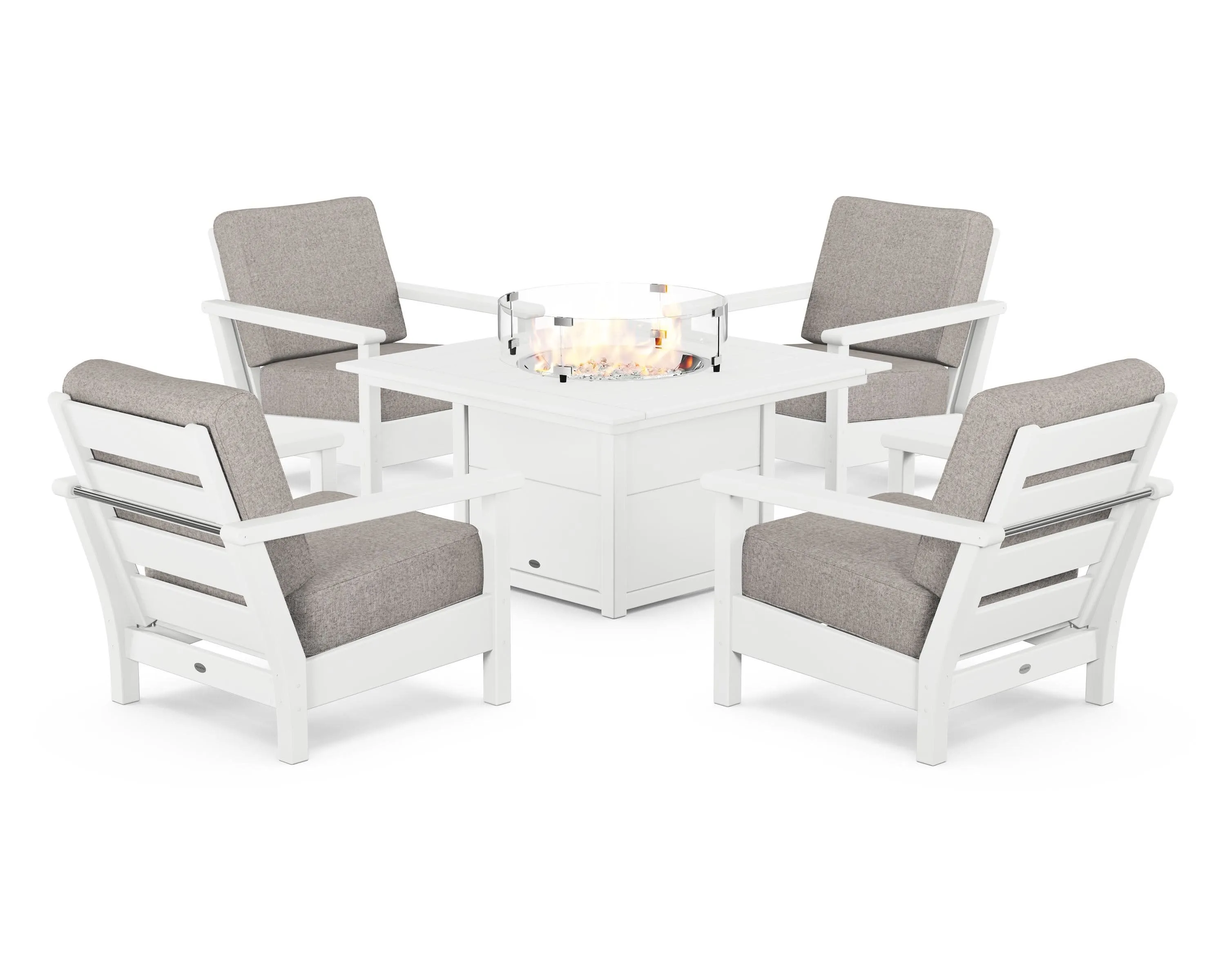 Harbour 5-Piece Conversation Set with Fire Pit Table