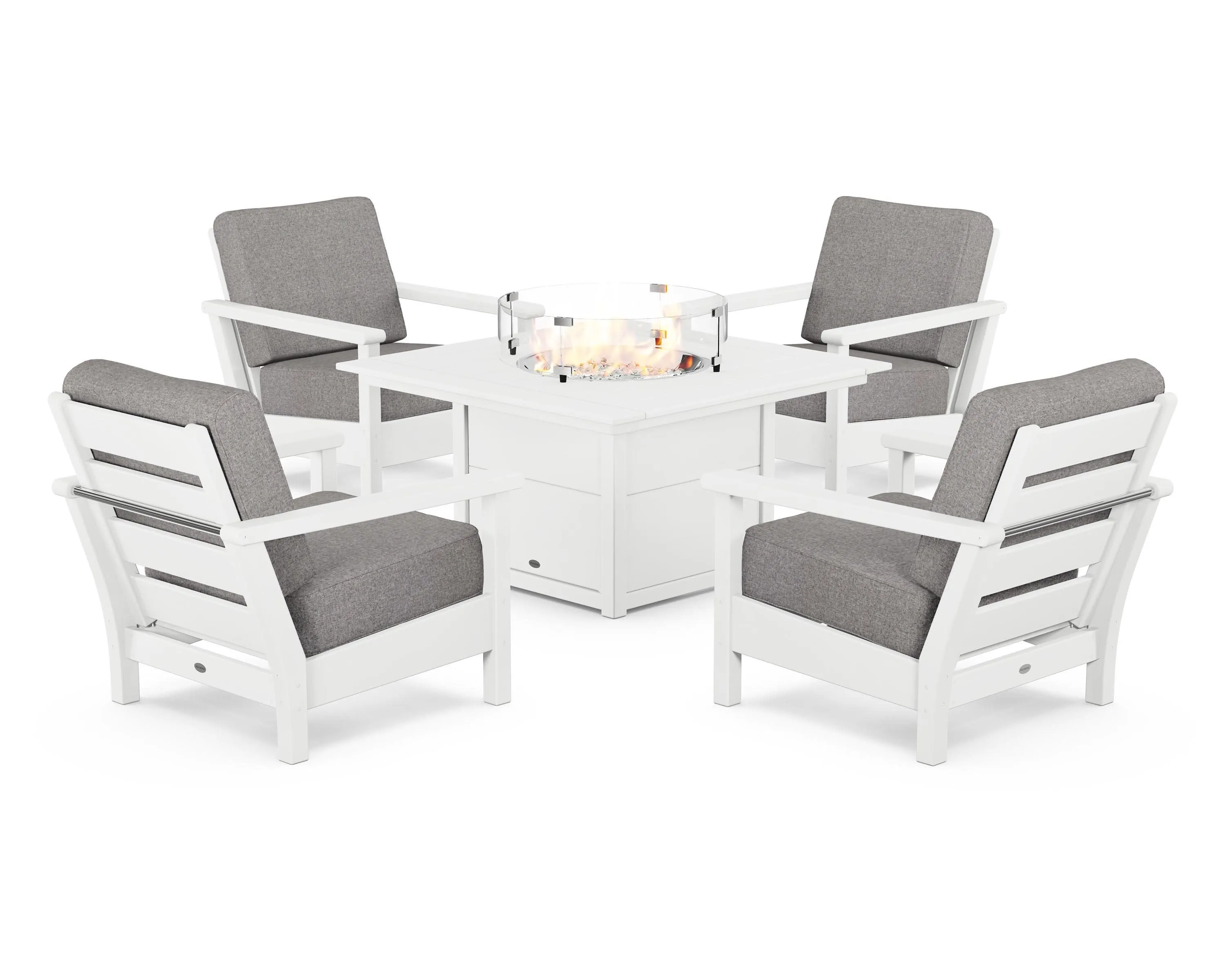 Harbour 5-Piece Conversation Set with Fire Pit Table