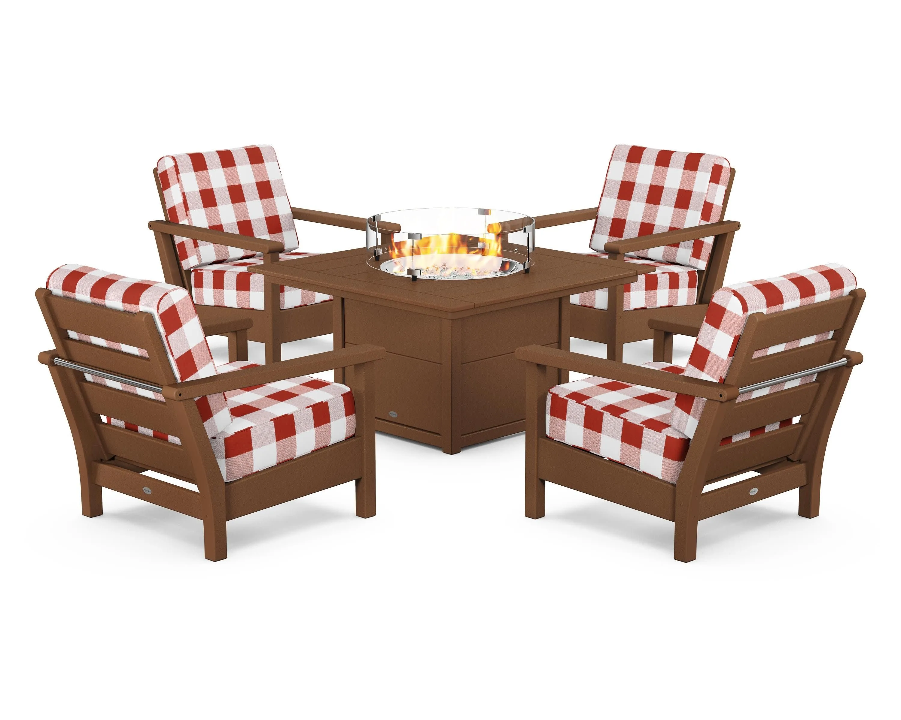 Harbour 5-Piece Conversation Set with Fire Pit Table