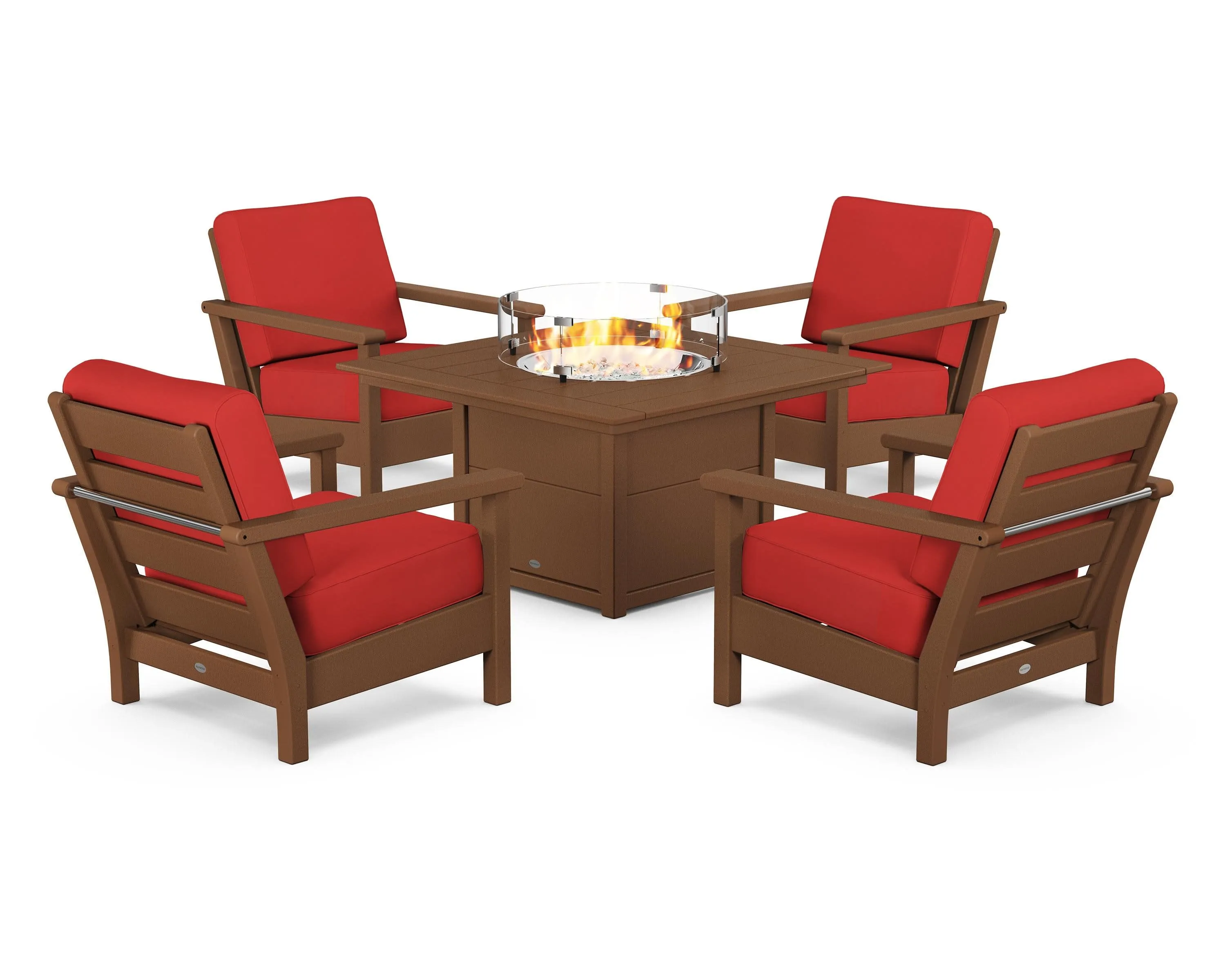 Harbour 5-Piece Conversation Set with Fire Pit Table