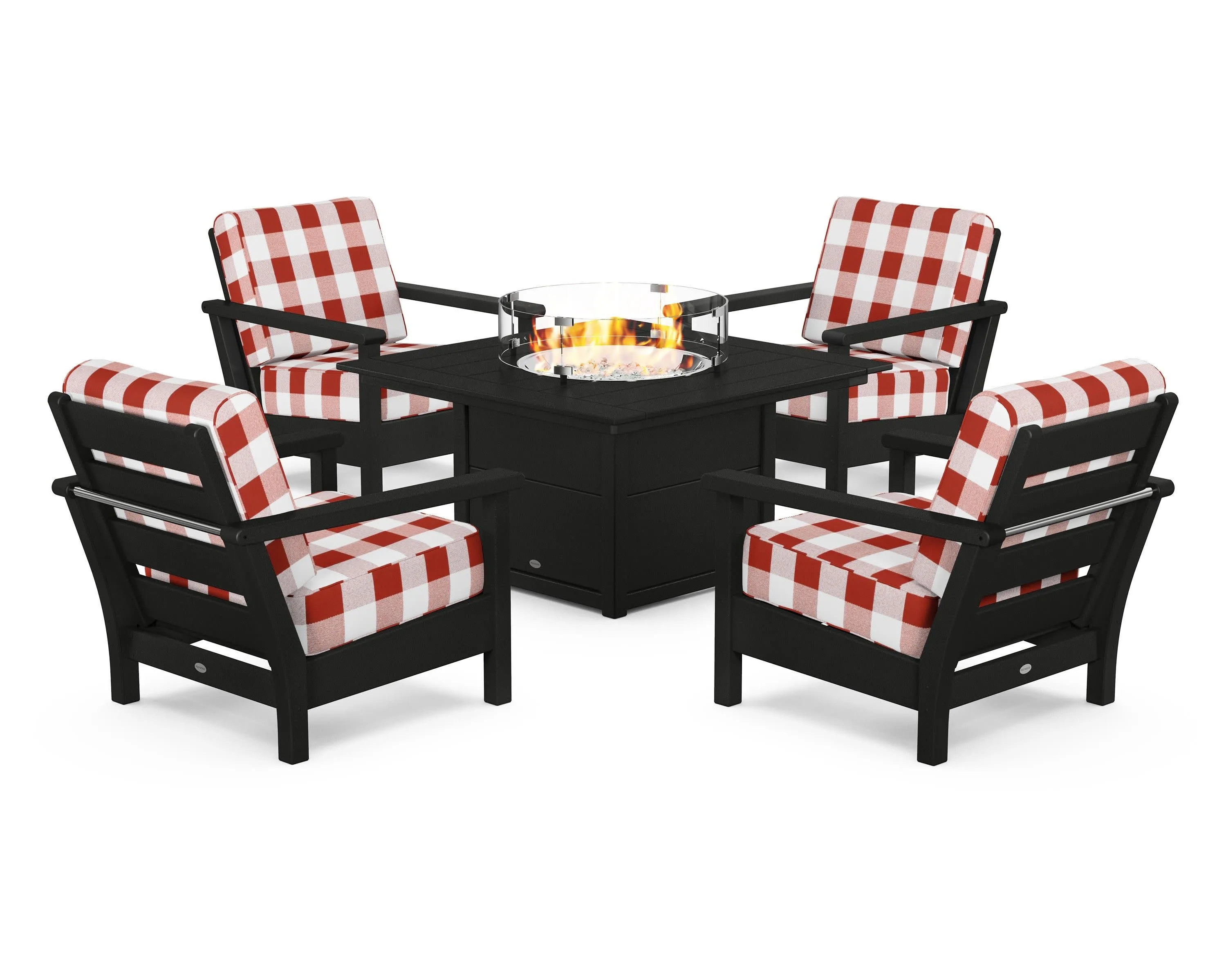 Harbour 5-Piece Conversation Set with Fire Pit Table