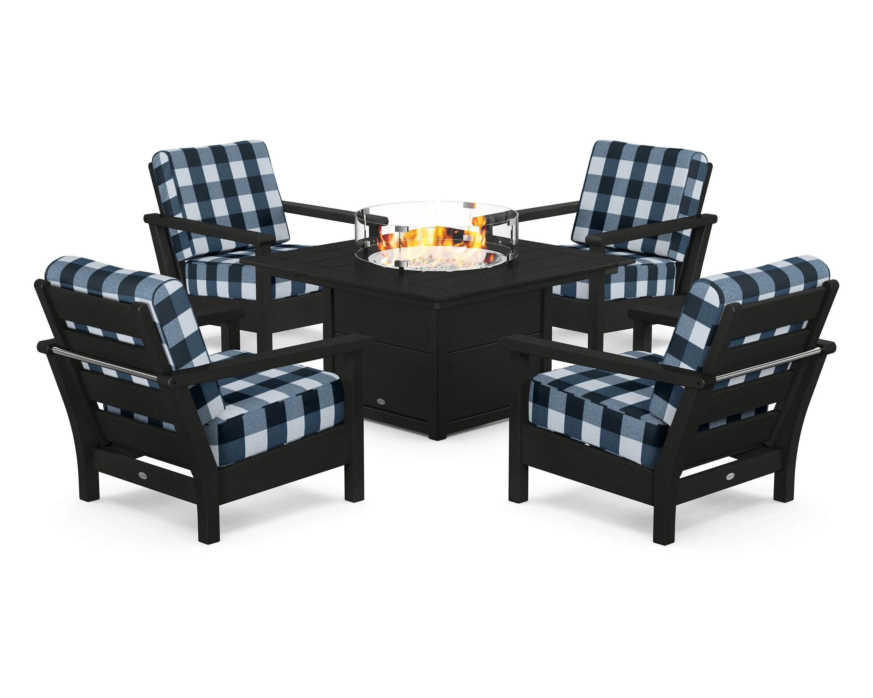 Harbour 5-Piece Conversation Set with Fire Pit Table