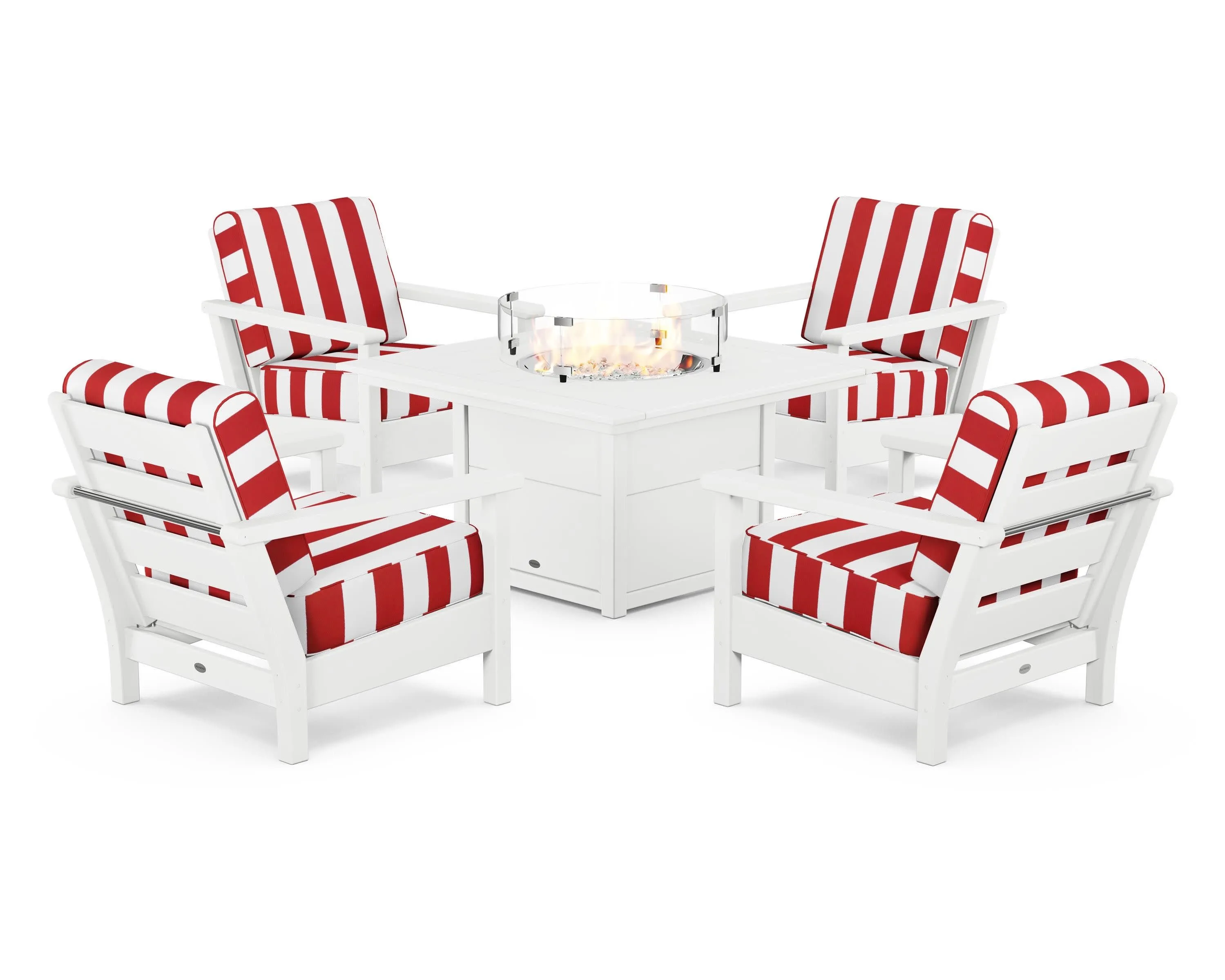 Harbour 5-Piece Conversation Set with Fire Pit Table