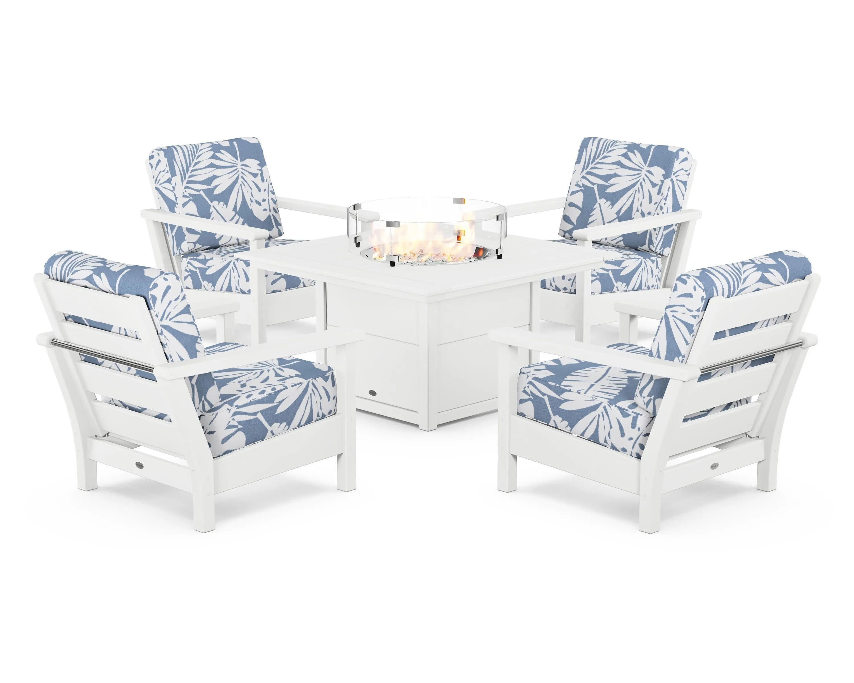 Harbour 5-Piece Conversation Set with Fire Pit Table