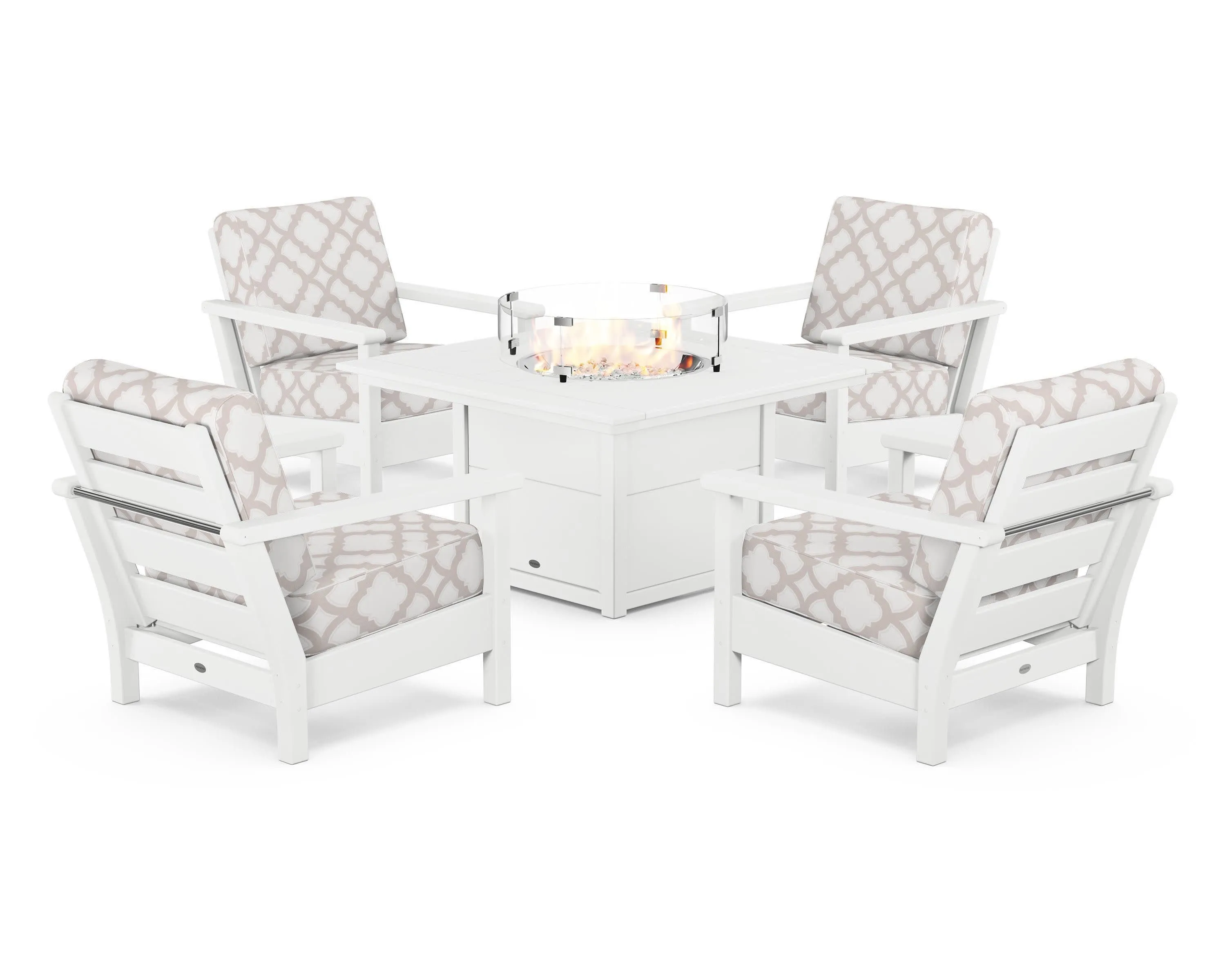 Harbour 5-Piece Conversation Set with Fire Pit Table