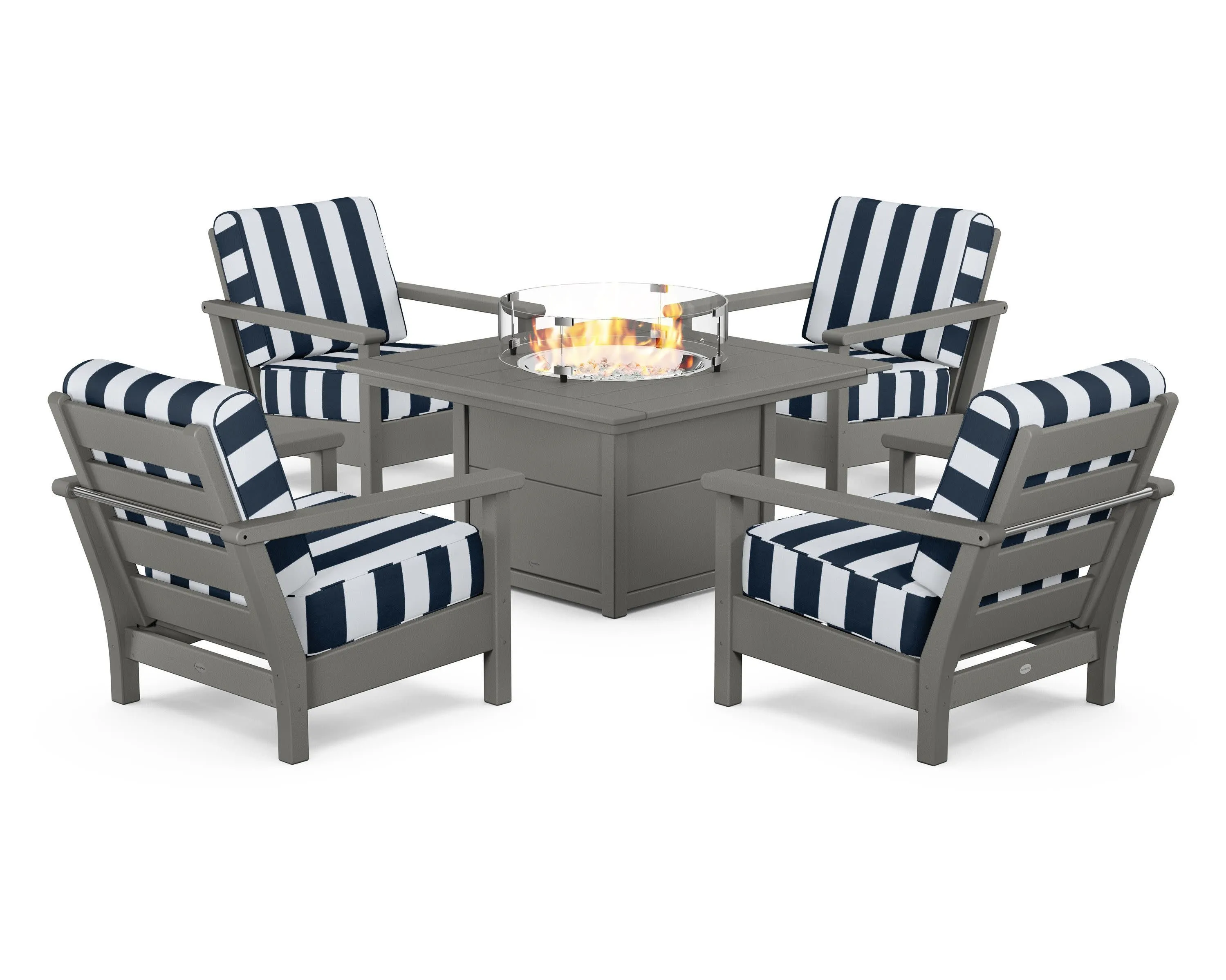 Harbour 5-Piece Conversation Set with Fire Pit Table