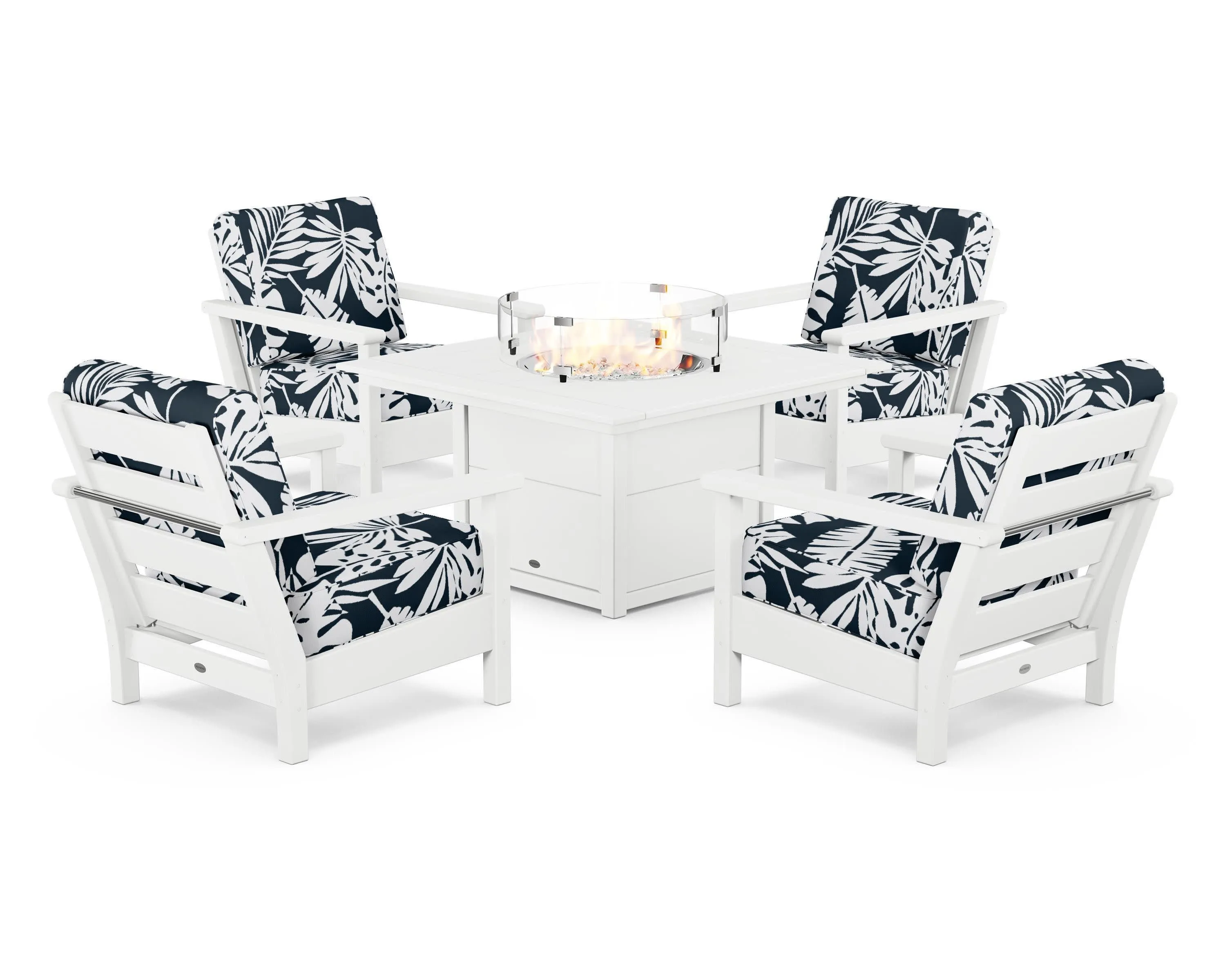 Harbour 5-Piece Conversation Set with Fire Pit Table