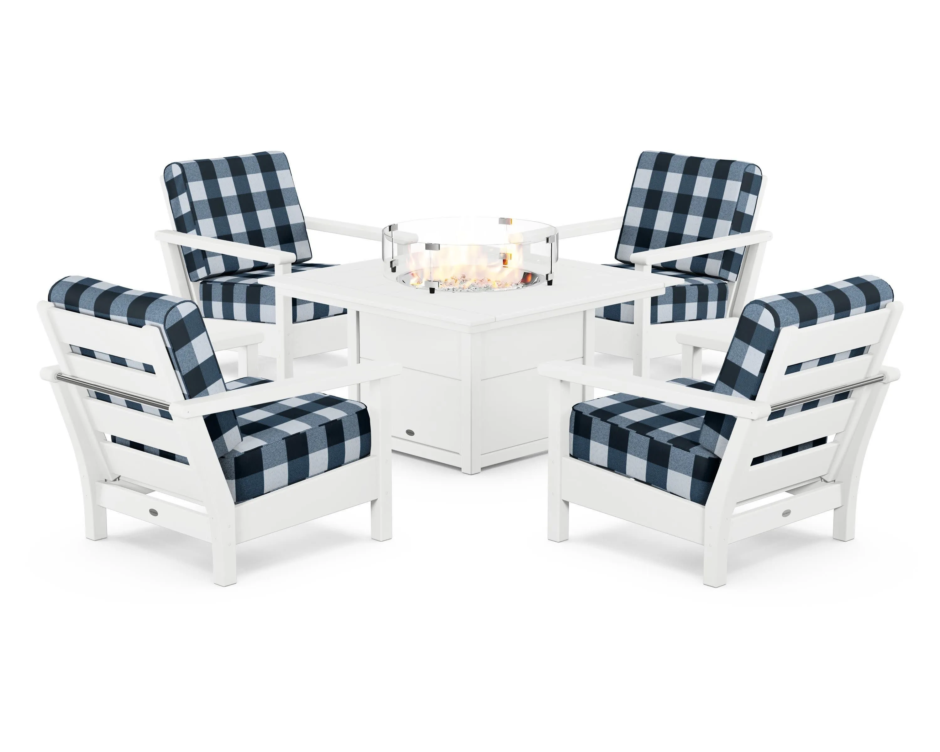 Harbour 5-Piece Conversation Set with Fire Pit Table