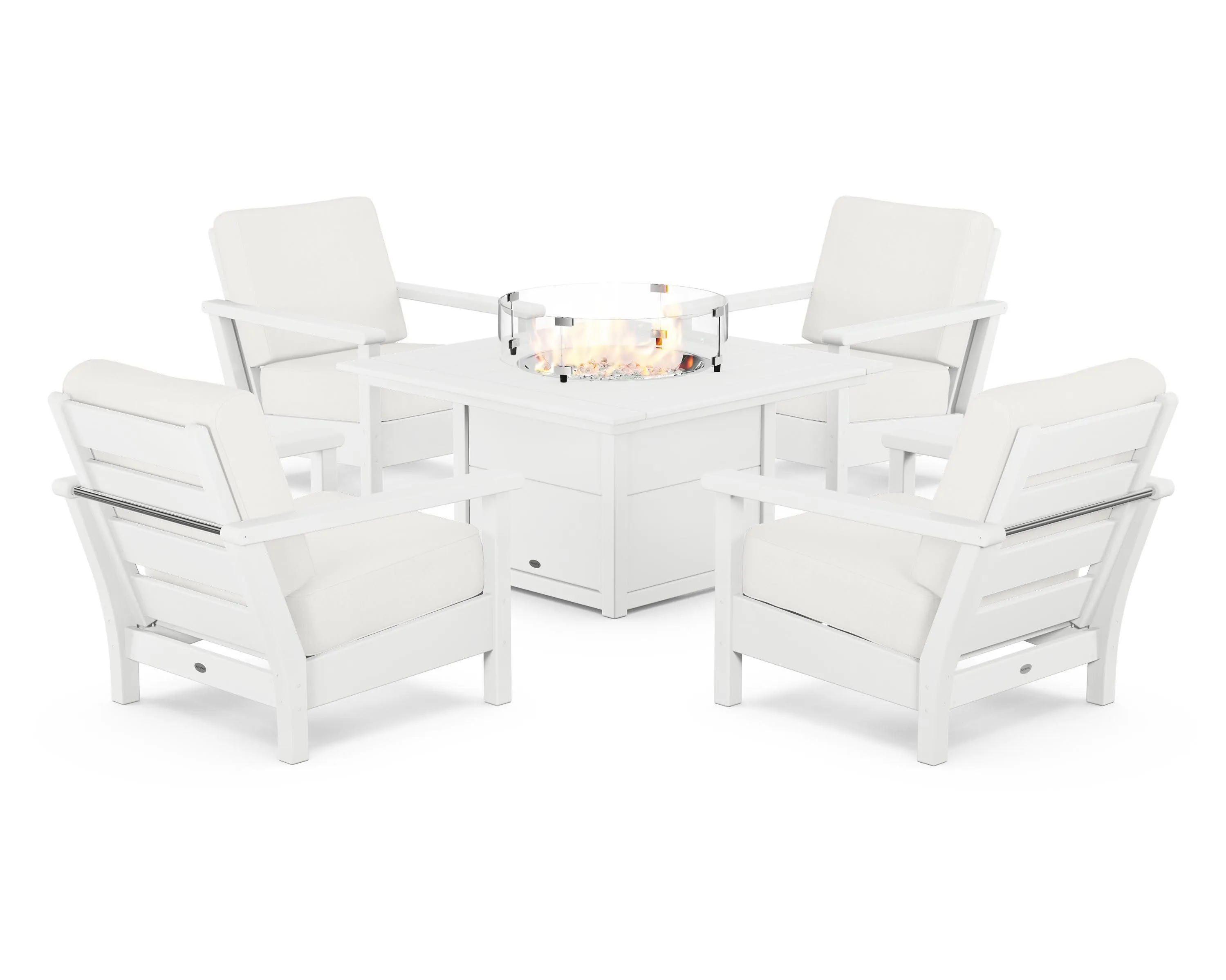 Harbour 5-Piece Conversation Set with Fire Pit Table