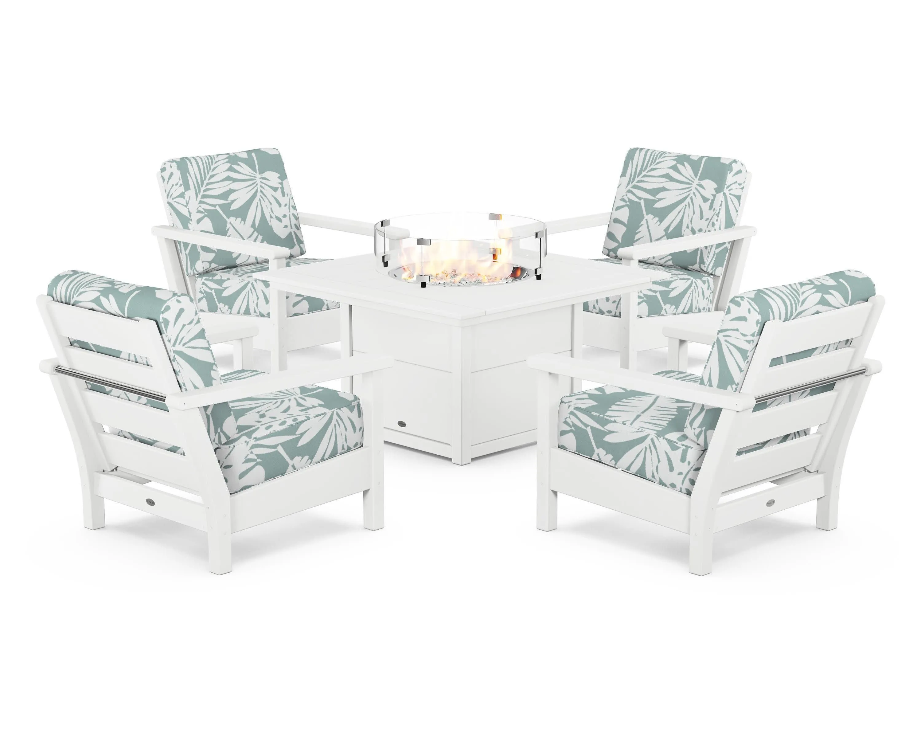 Harbour 5-Piece Conversation Set with Fire Pit Table