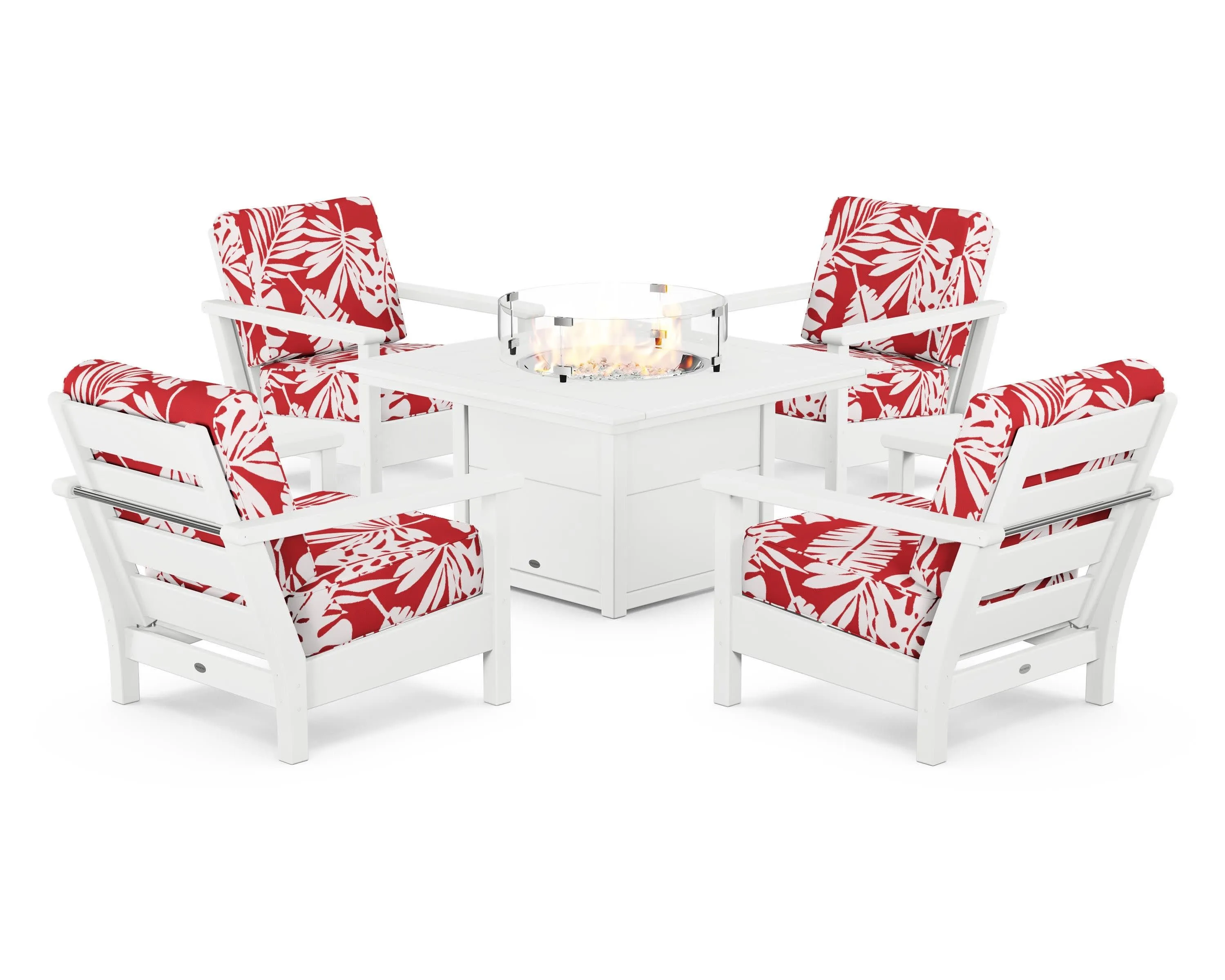 Harbour 5-Piece Conversation Set with Fire Pit Table