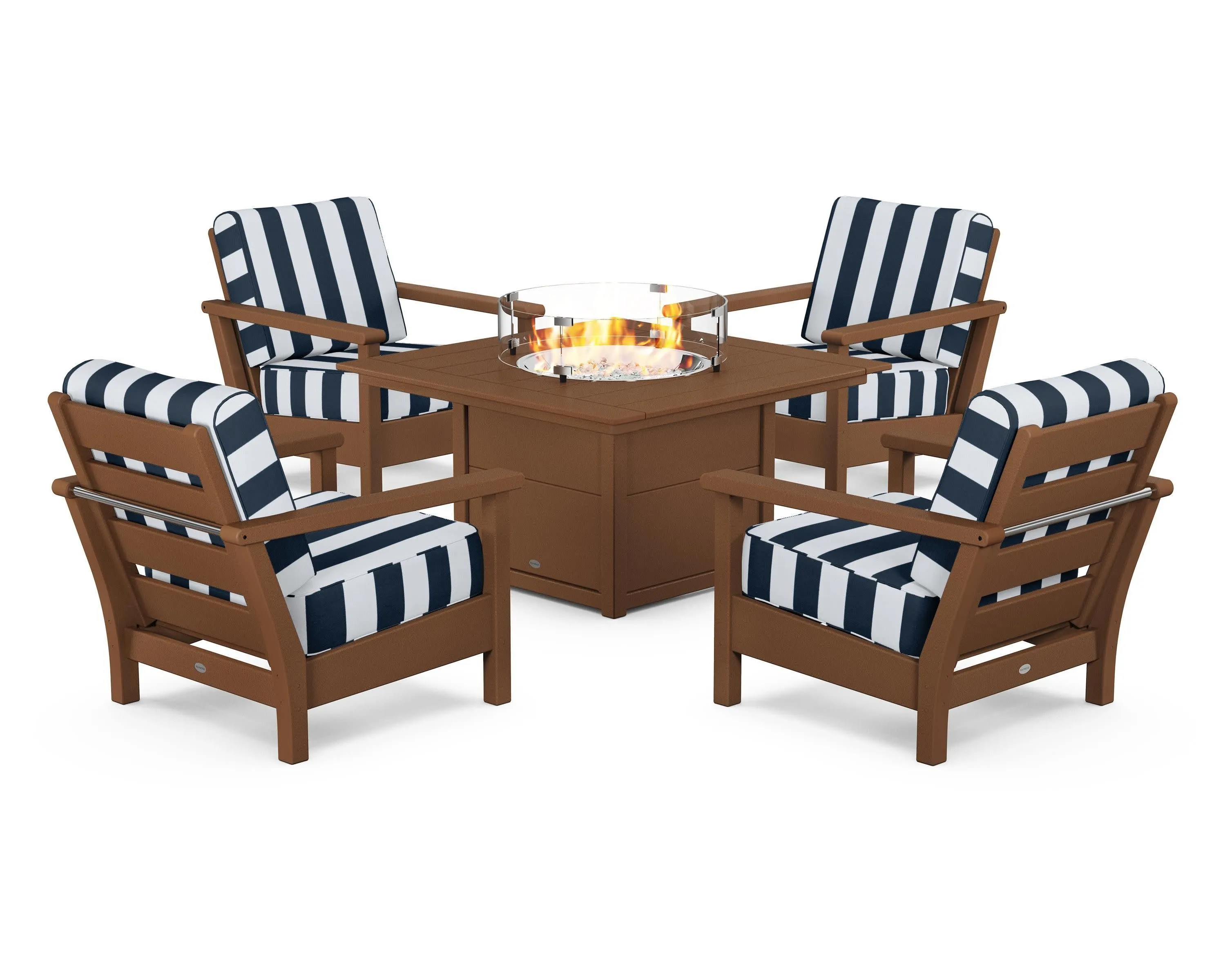 Harbour 5-Piece Conversation Set with Fire Pit Table