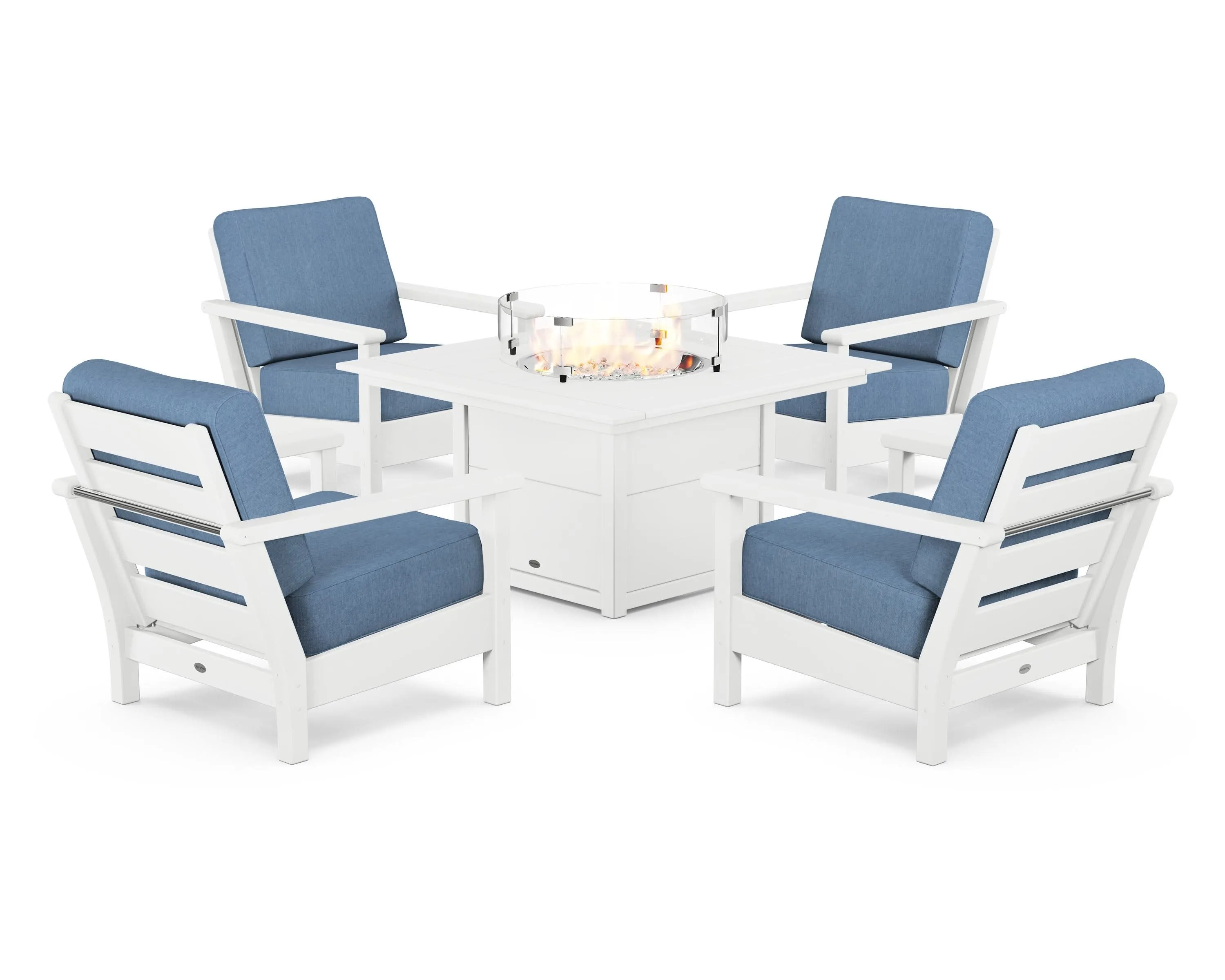 Harbour 5-Piece Conversation Set with Fire Pit Table