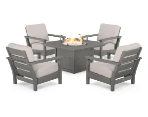 Harbour 5-Piece Conversation Set with Fire Pit Tableoutdoor patio dining furniture set