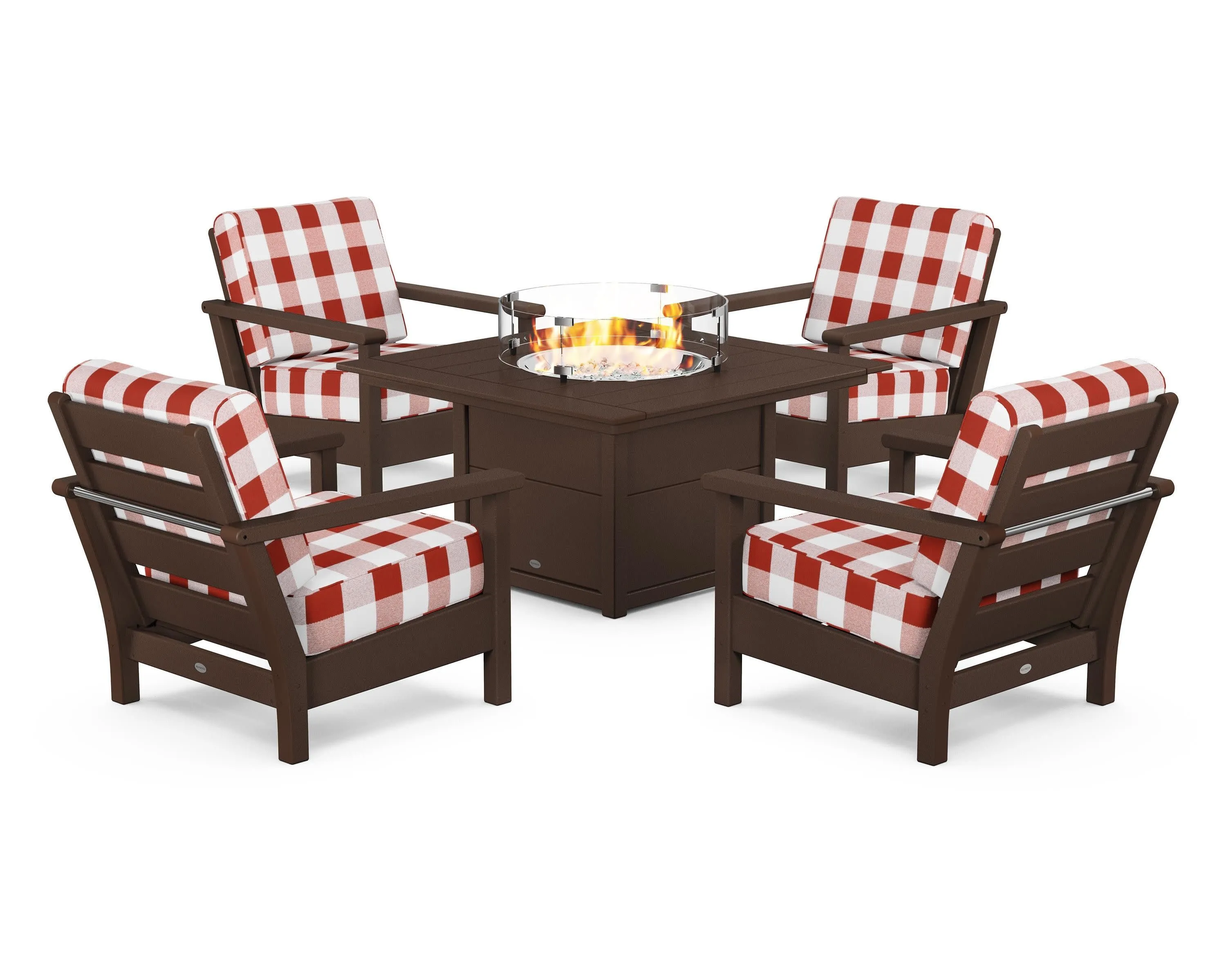 Harbour 5-Piece Conversation Set with Fire Pit Table