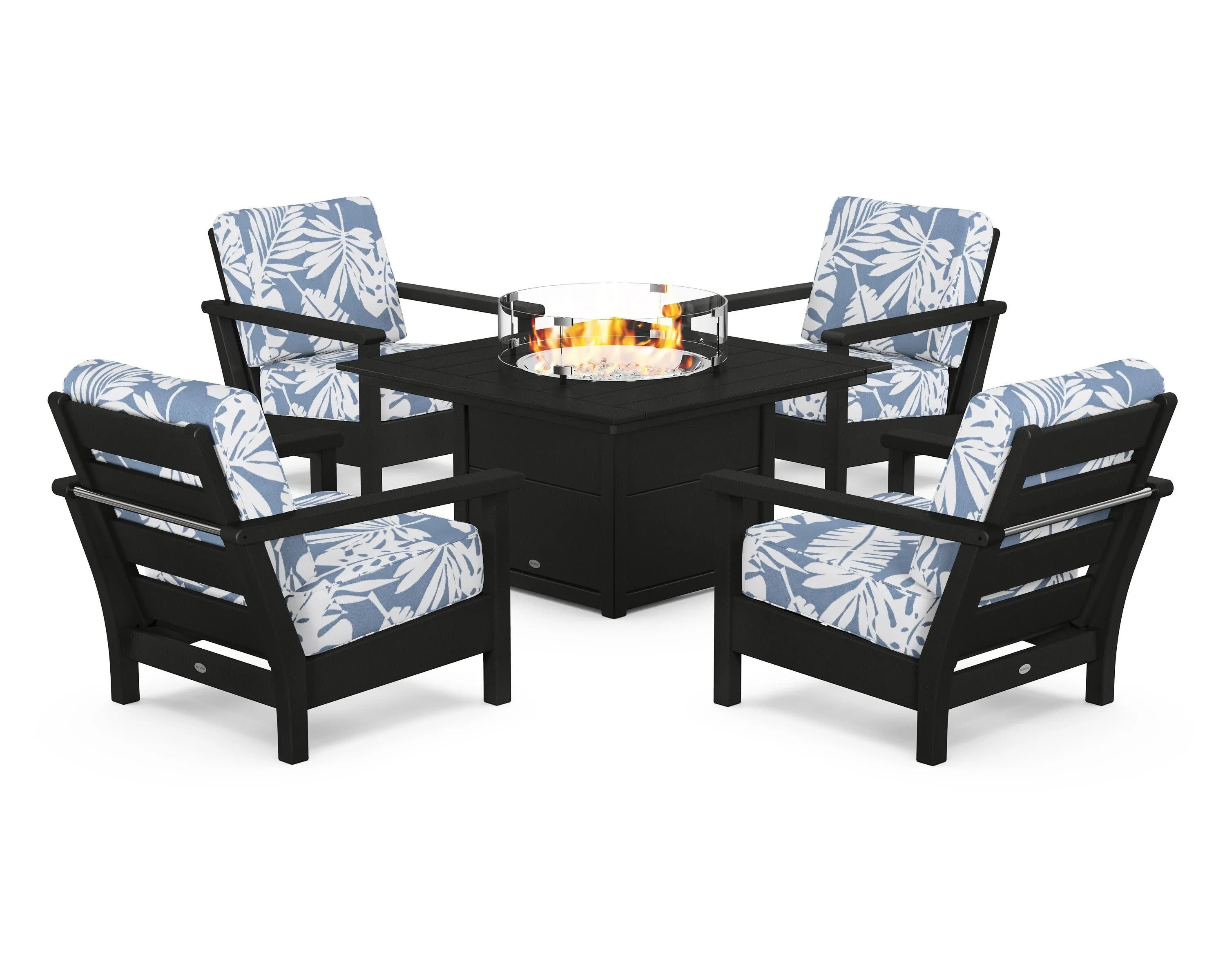 Harbour 5-Piece Conversation Set with Fire Pit Table
