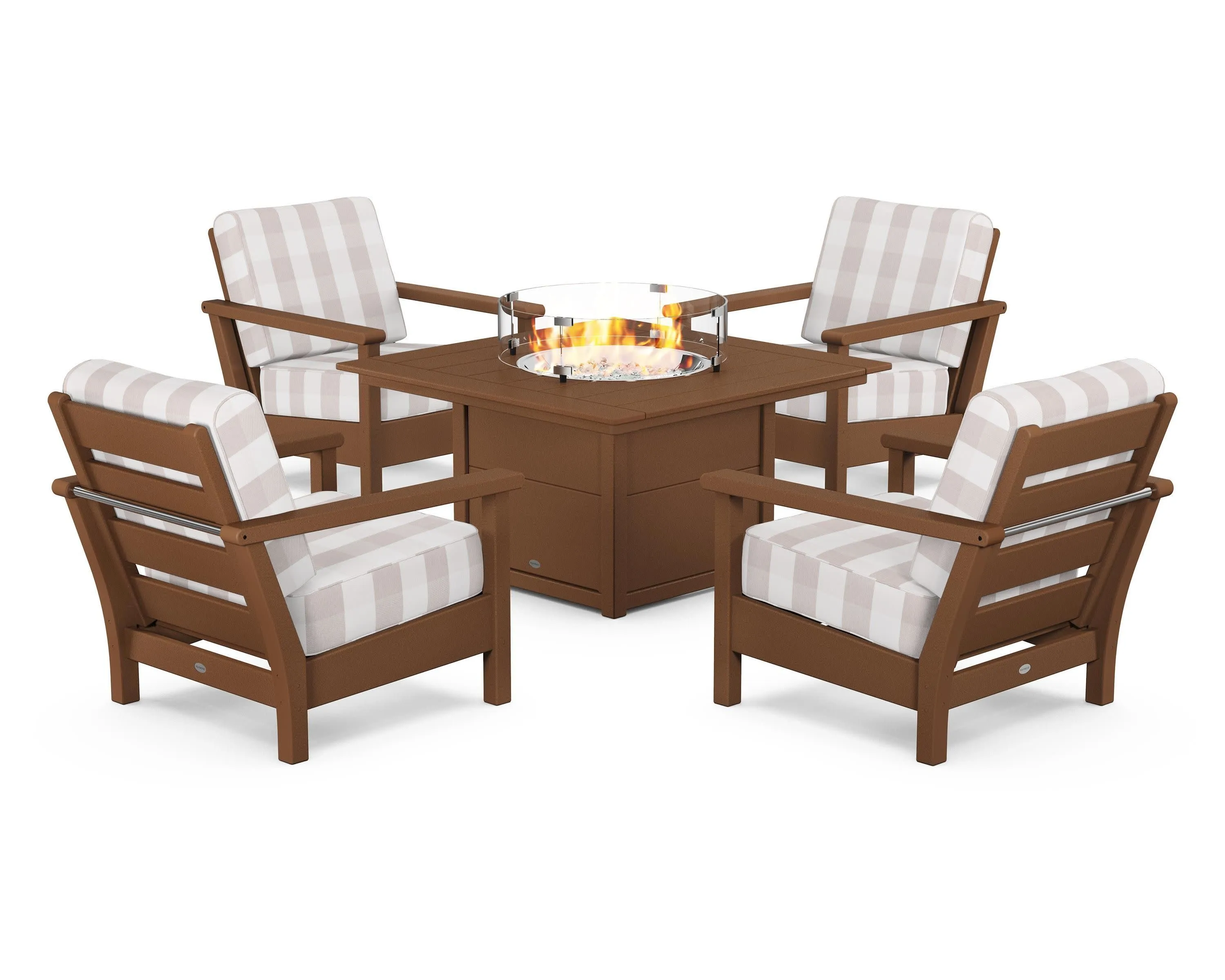 Harbour 5-Piece Conversation Set with Fire Pit Table