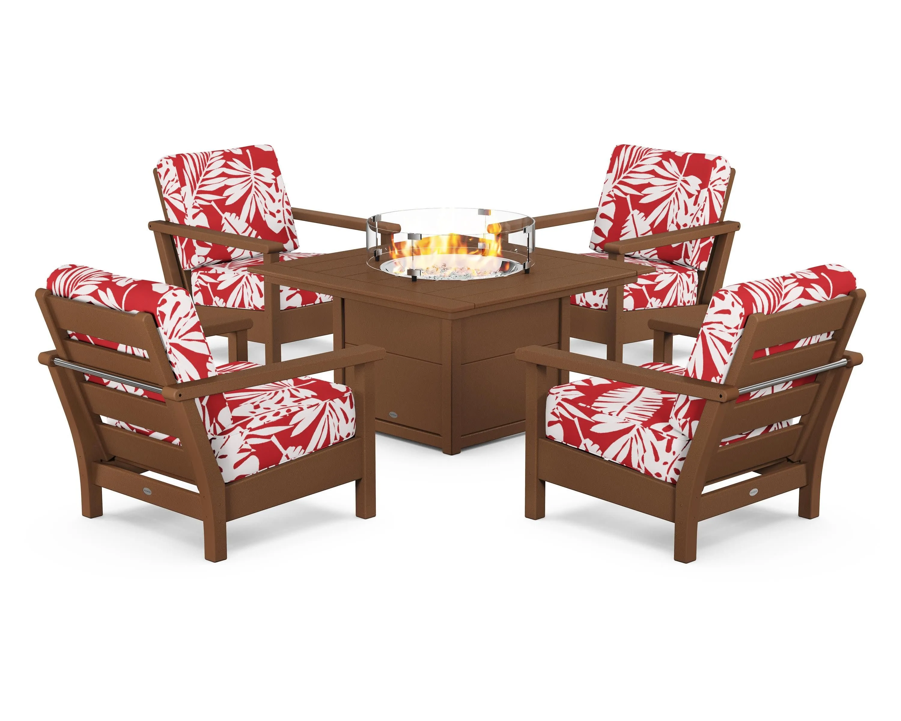 Harbour 5-Piece Conversation Set with Fire Pit Table
