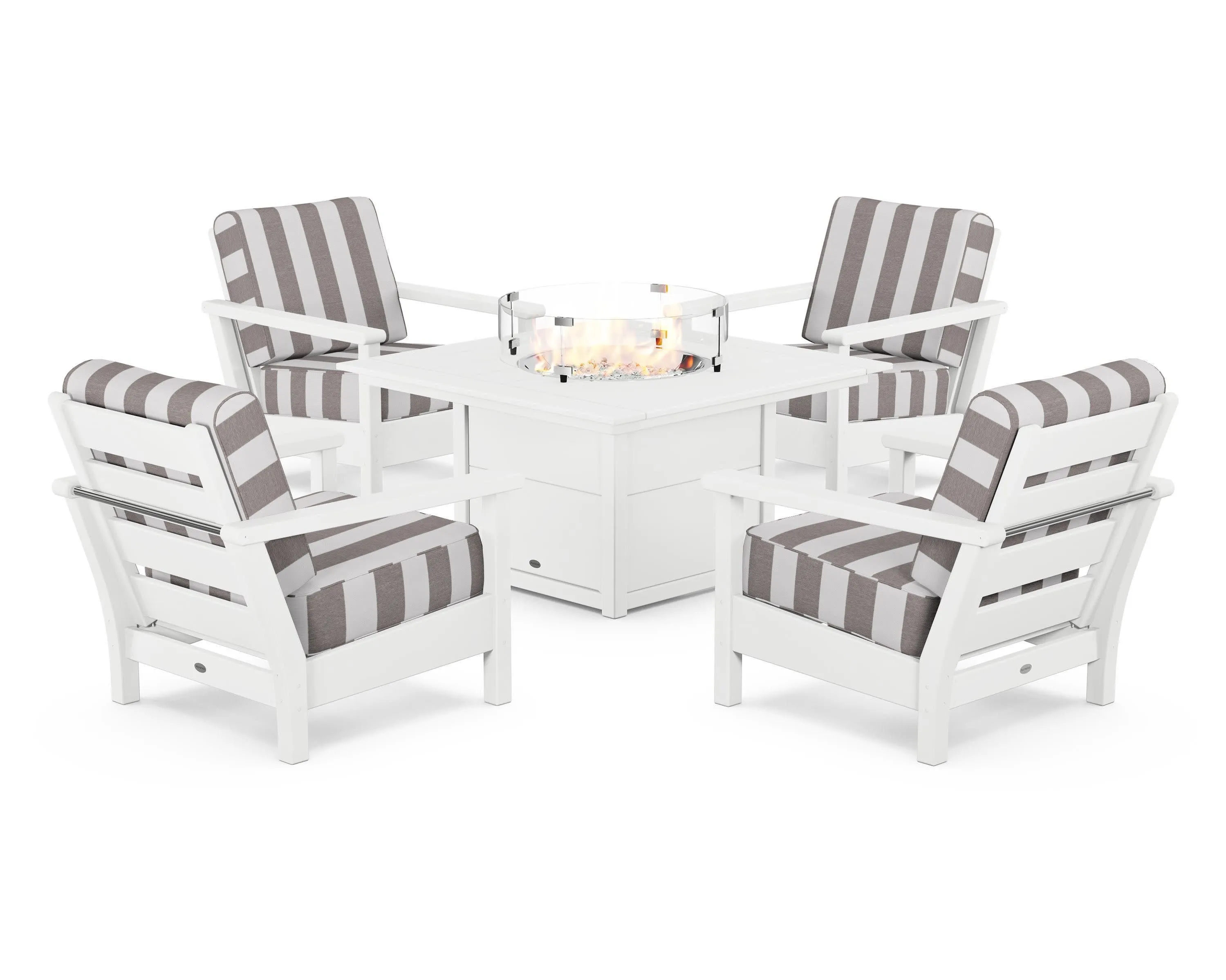 Harbour 5-Piece Conversation Set with Fire Pit Table