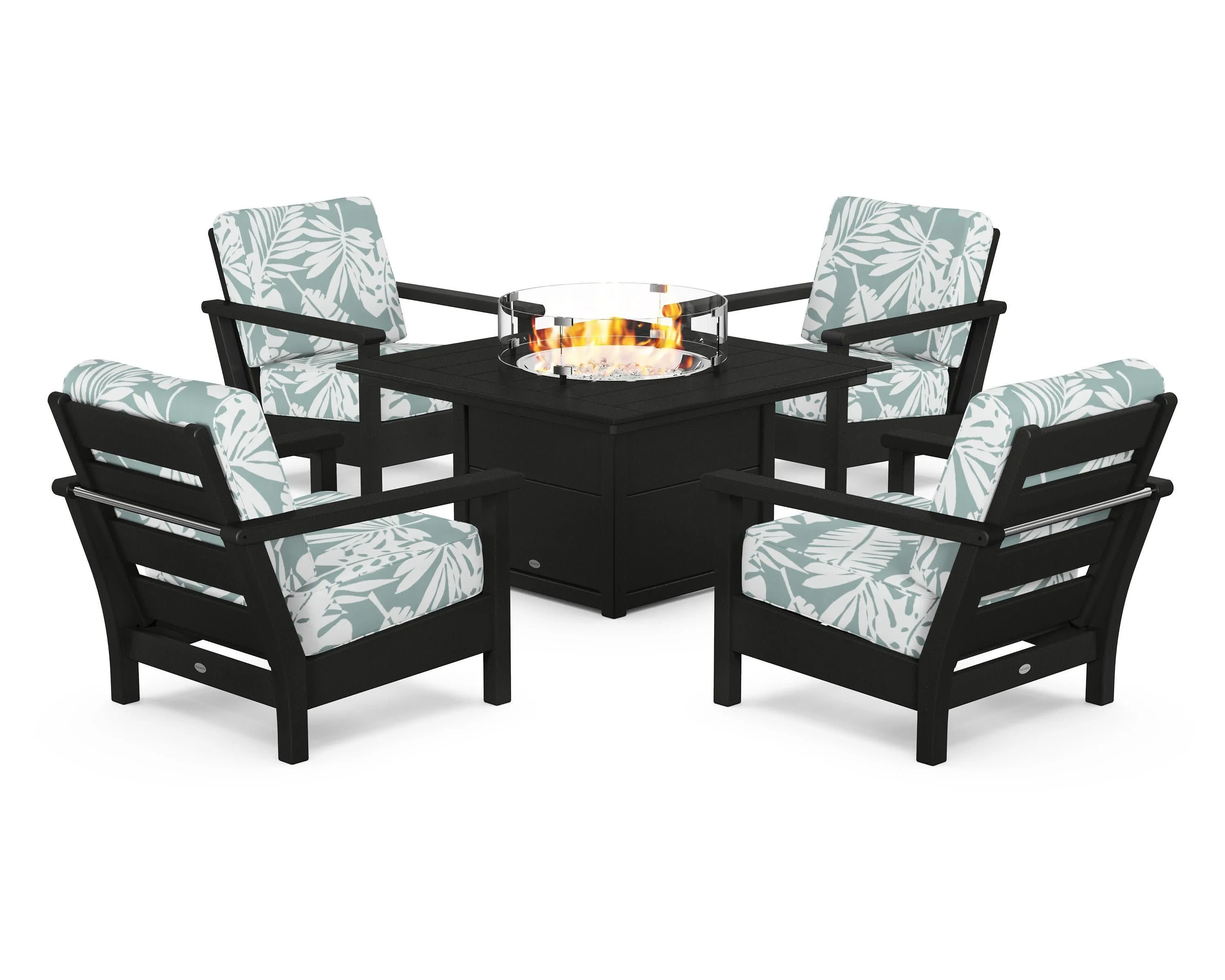 Harbour 5-Piece Conversation Set with Fire Pit Table