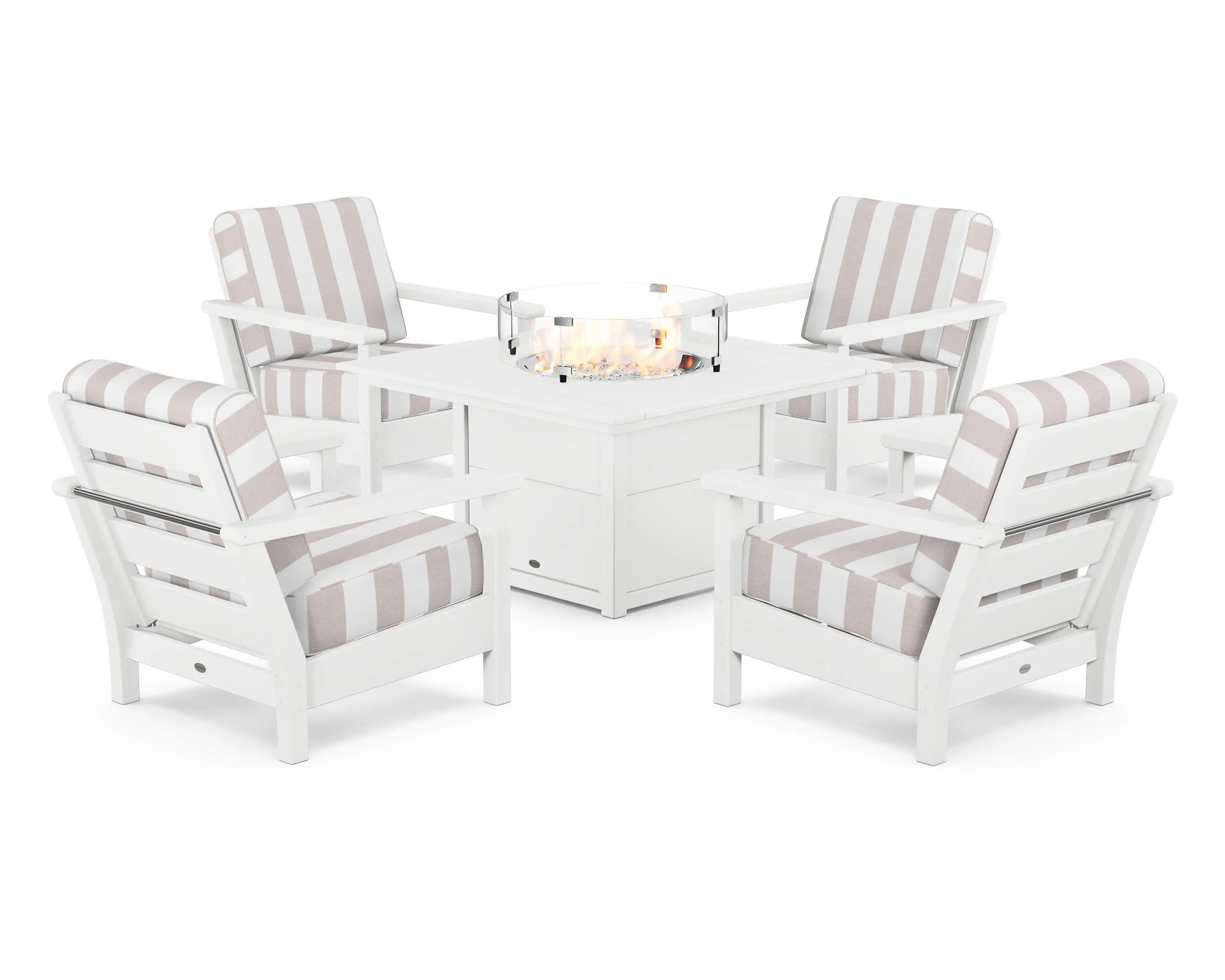 Harbour 5-Piece Conversation Set with Fire Pit Table