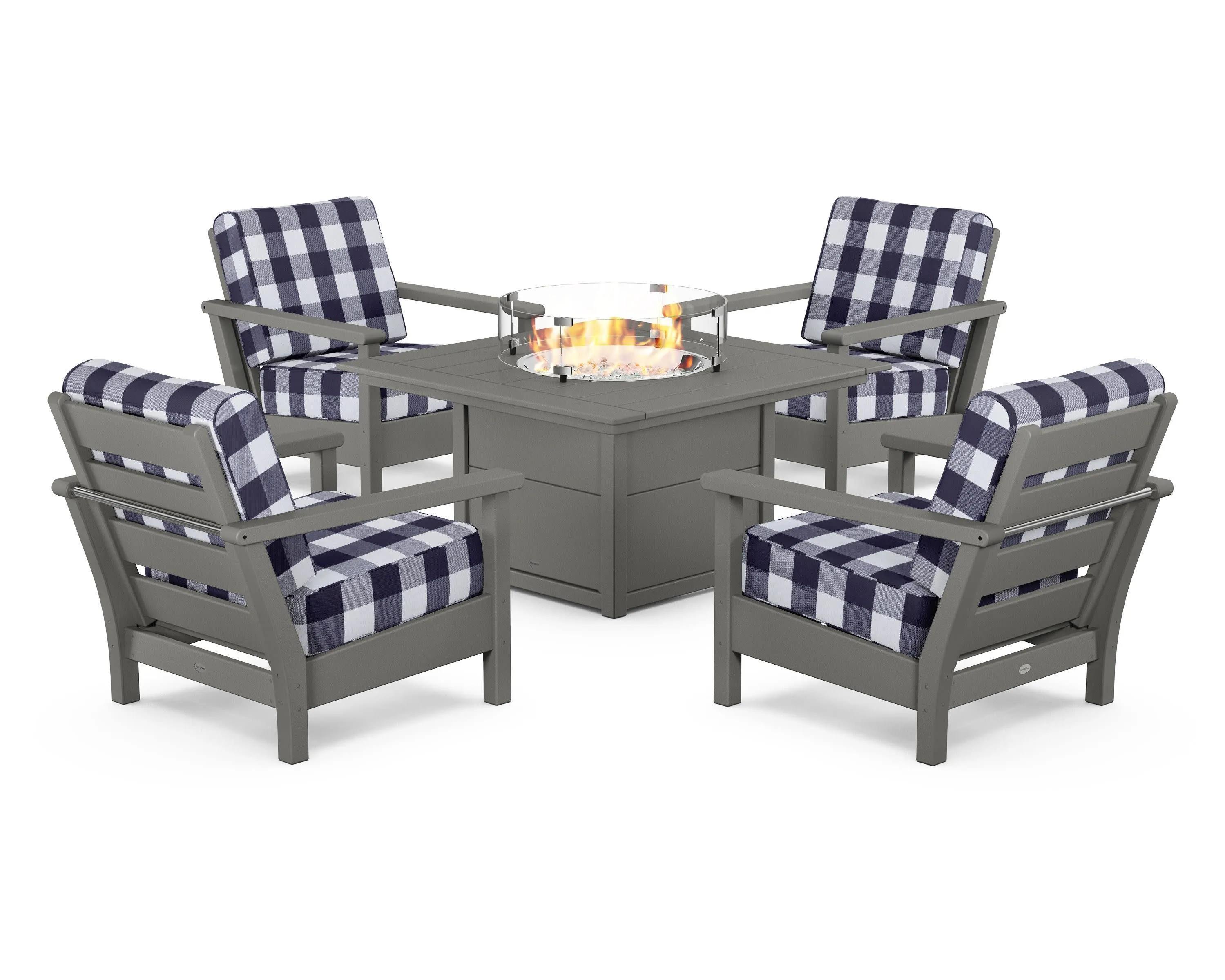Harbour 5-Piece Conversation Set with Fire Pit Table