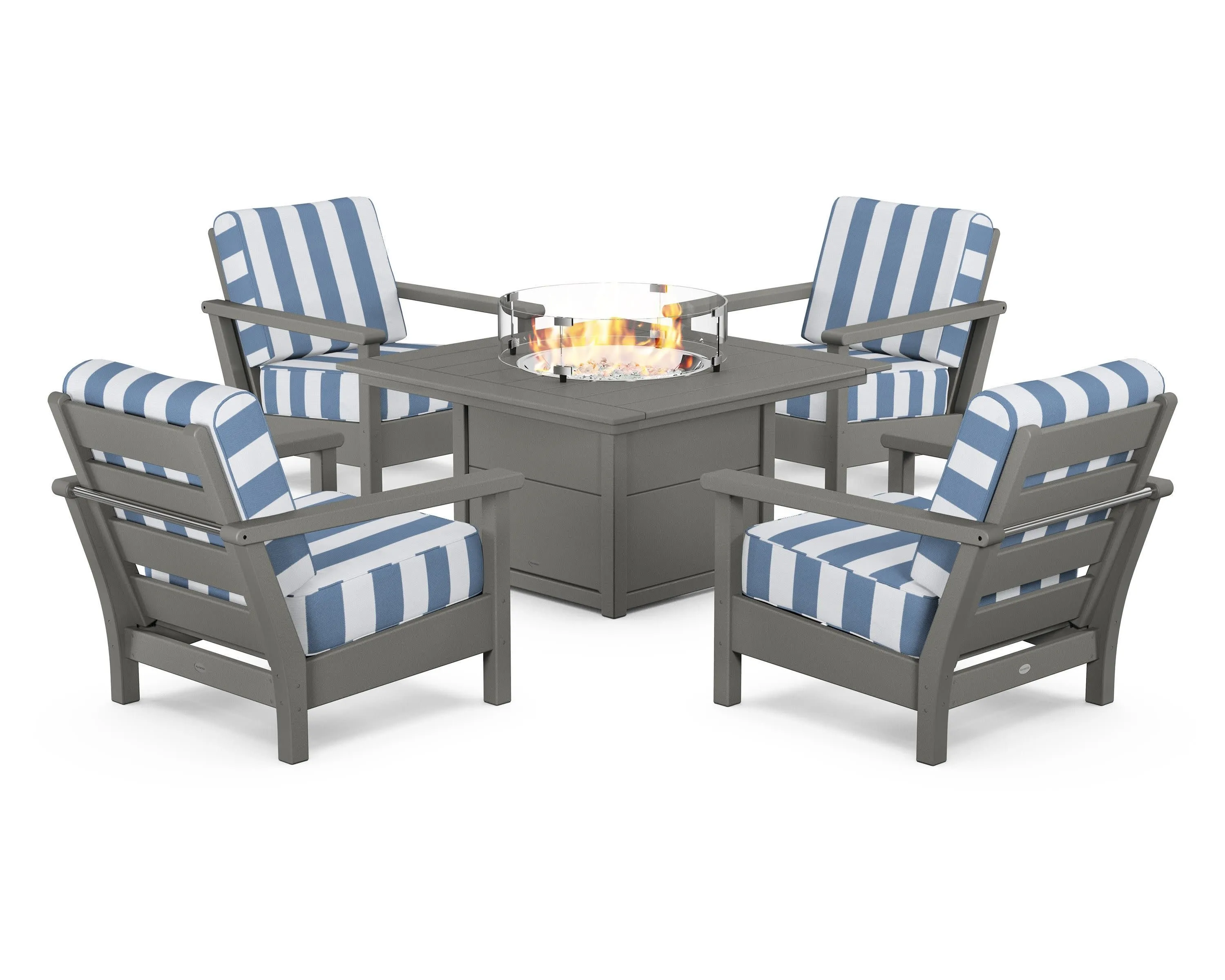 Harbour 5-Piece Conversation Set with Fire Pit Table