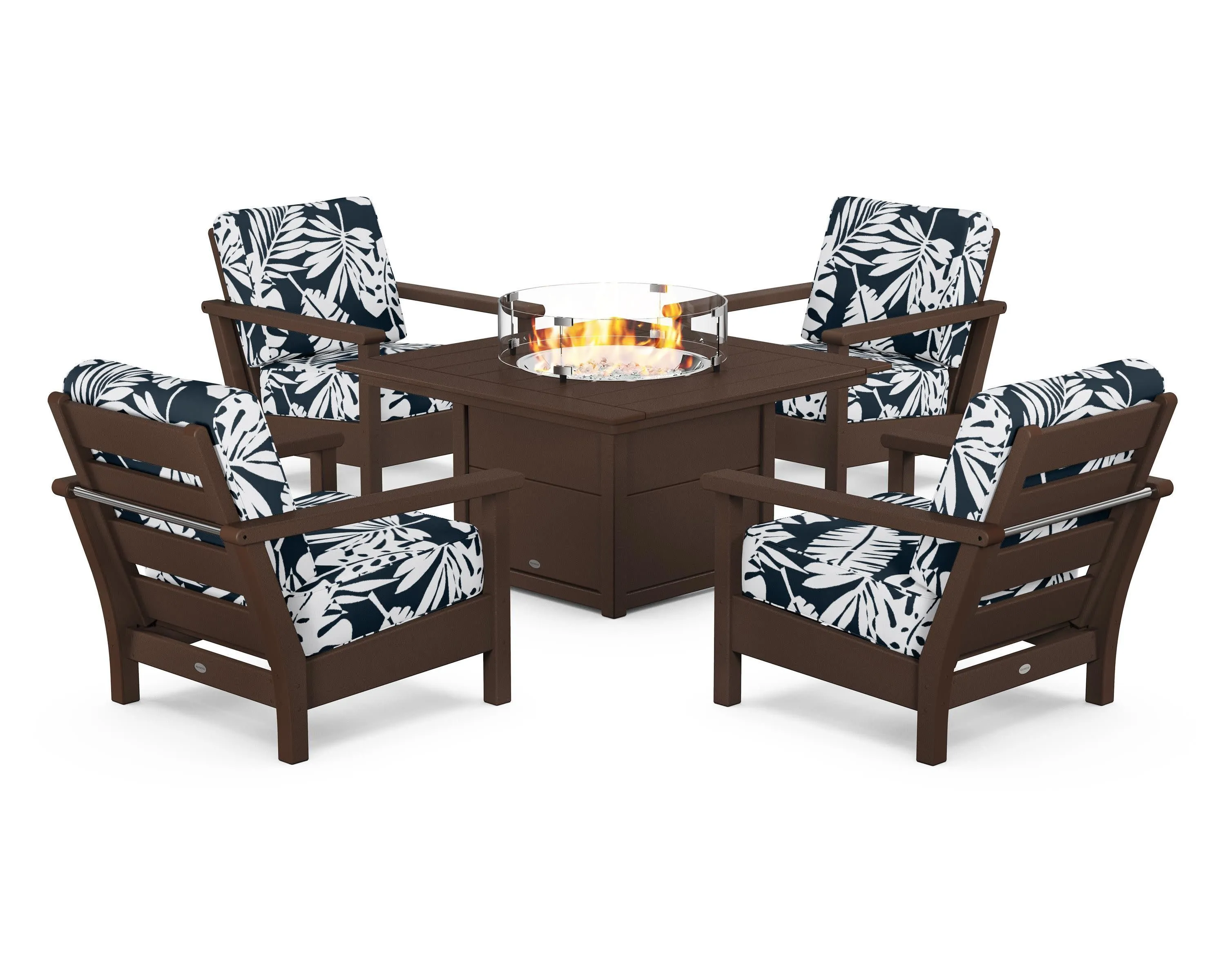 Harbour 5-Piece Conversation Set with Fire Pit Table
